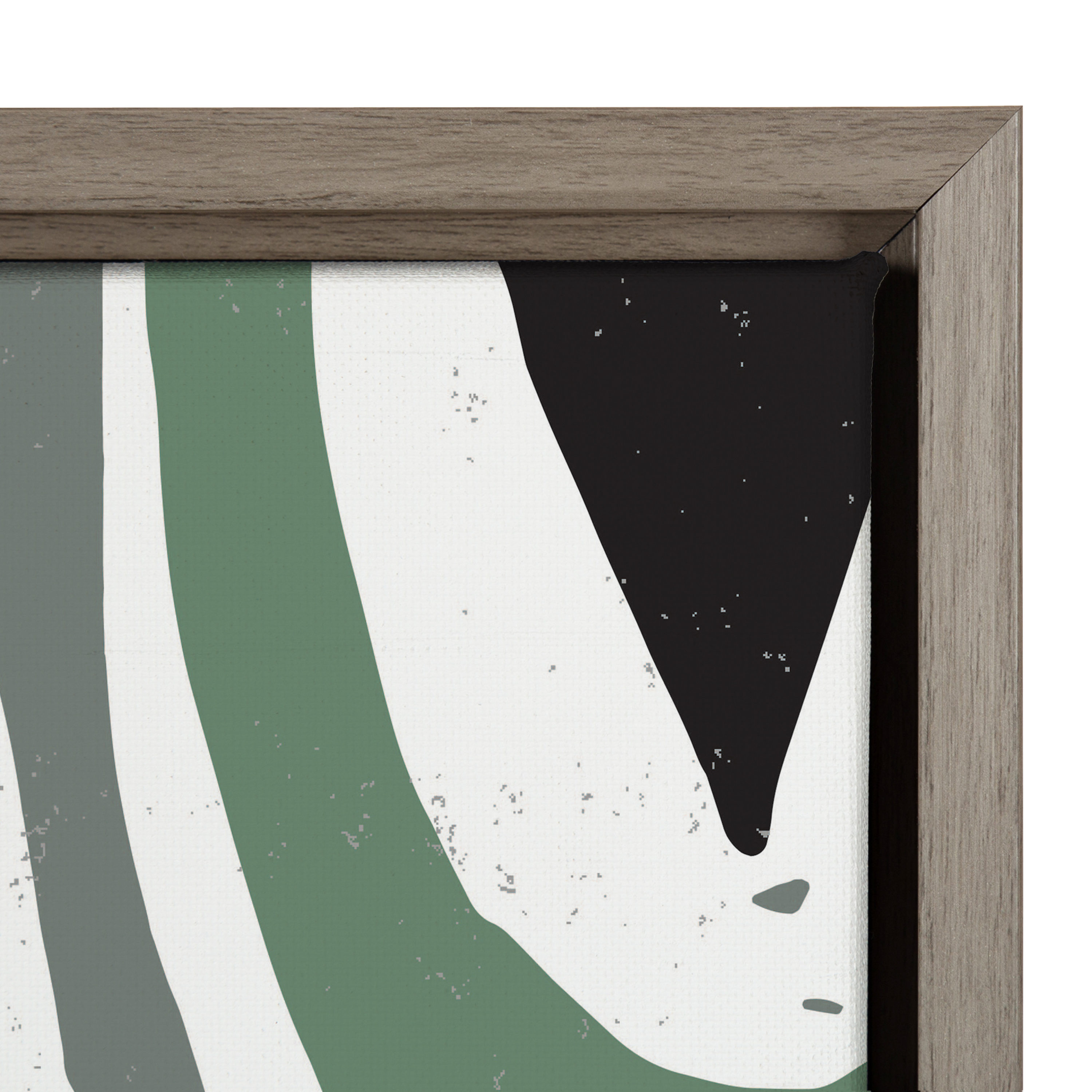 Sylvie 33" x 34" Green and Gray Abstract Canvas Print