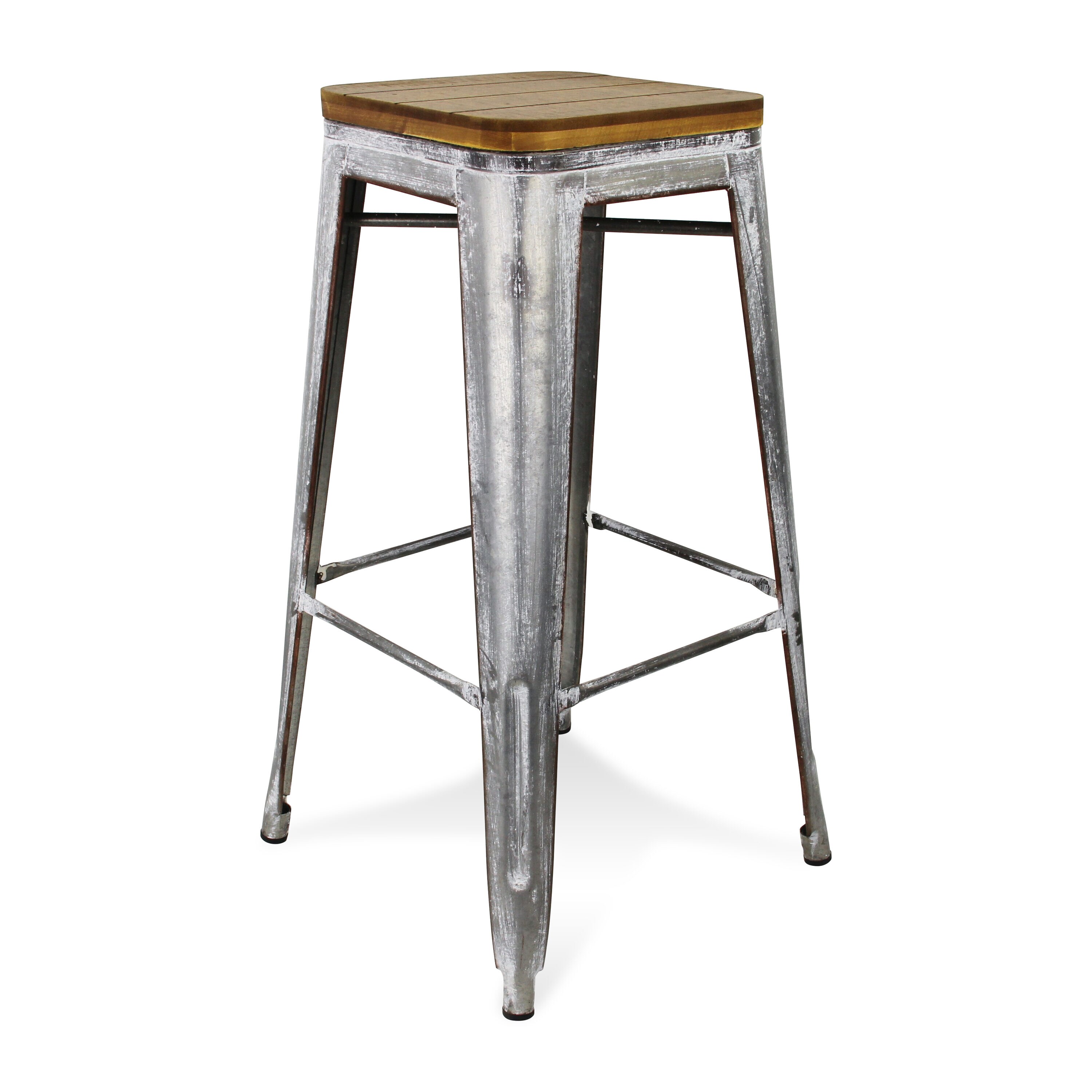 Cheung's 5028 Stools Gray Bar height Metal Backless Bar Stool