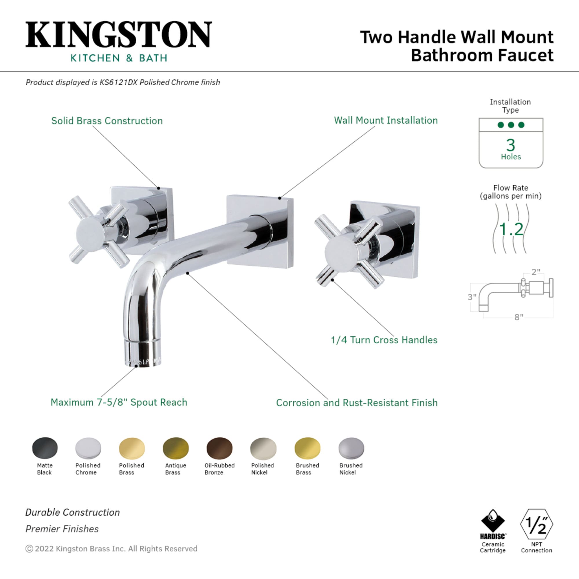Kingston Brass WLKS6126DX Lavatory-Faucets - View #3