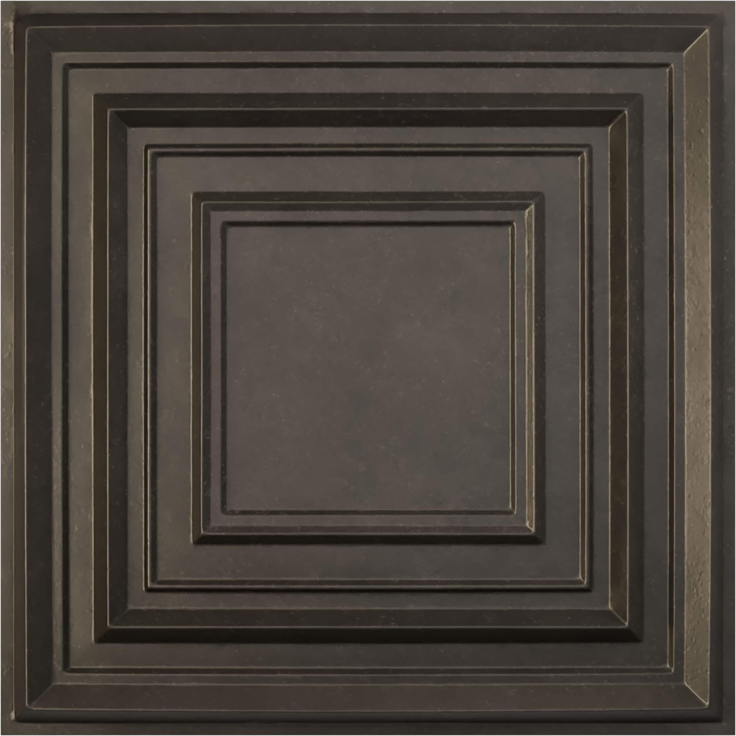Ekena Millwork WP20X20MXDST 19-5/8-in x 19-5/8-in Embossed Paintable/Stainable Black PVC Wall Panel (