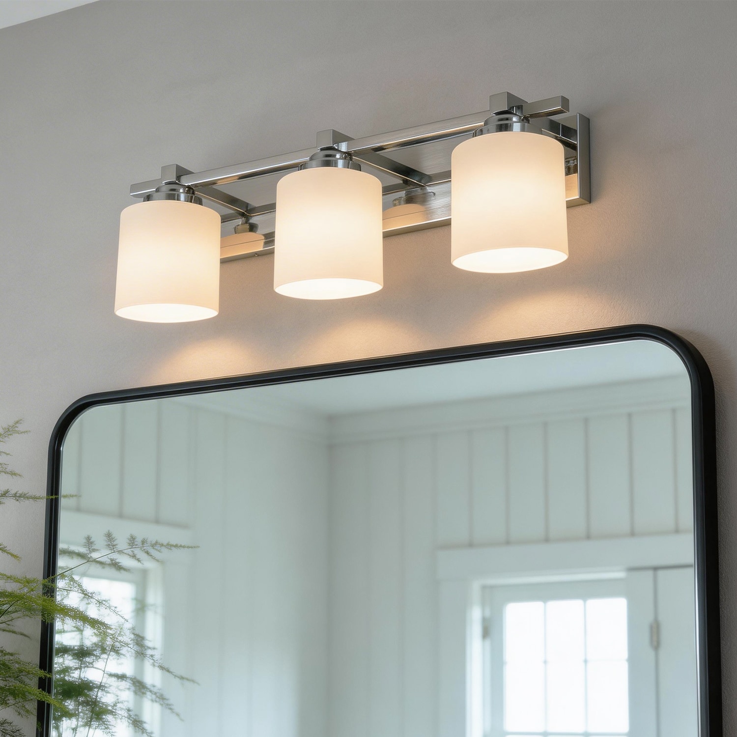 YANSUN - 19.69-in 3 Light Polished Chrome Traditional Bathroom Vanity light
