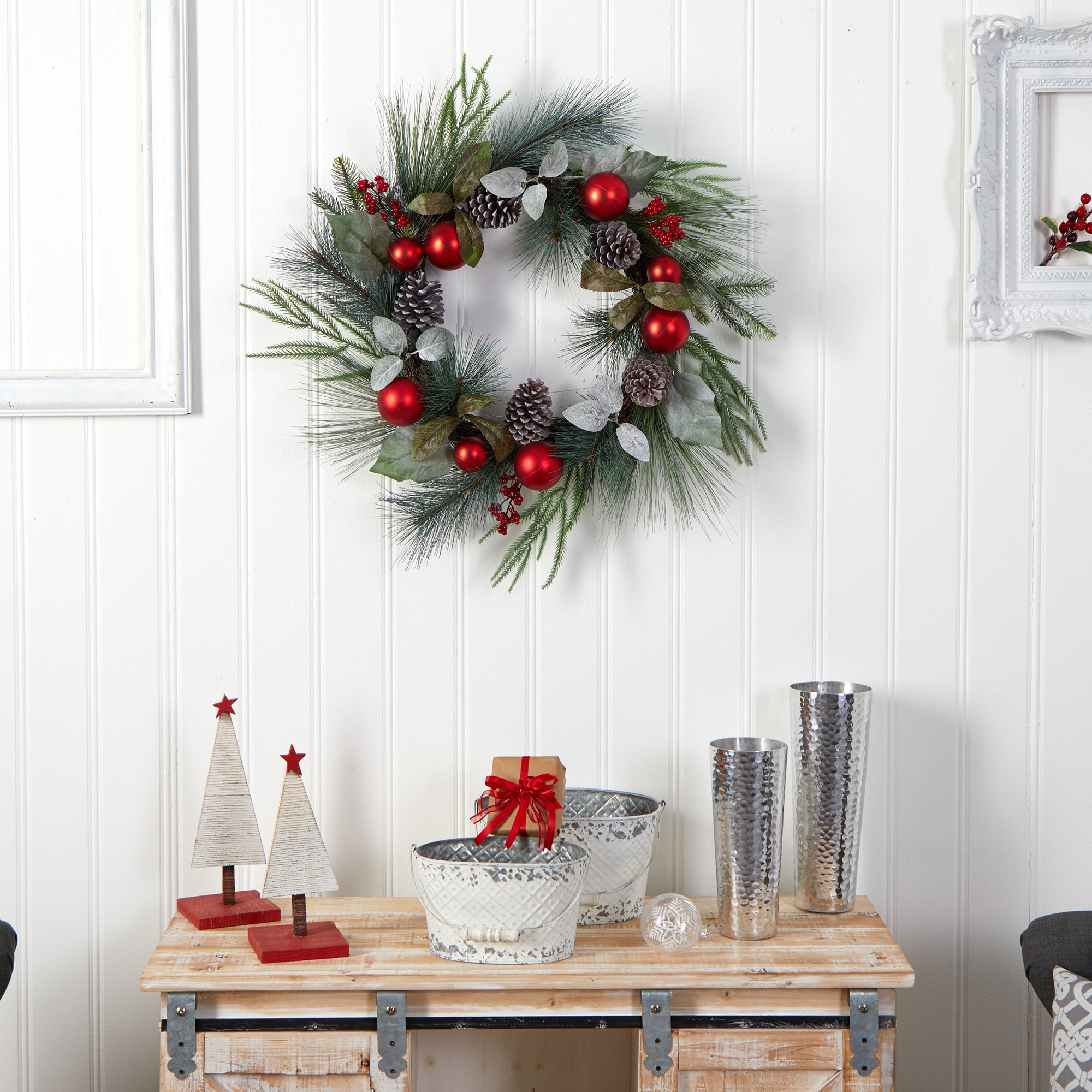 Nearly Natural W1267 Artificial-Christmas-Wreaths - View #5