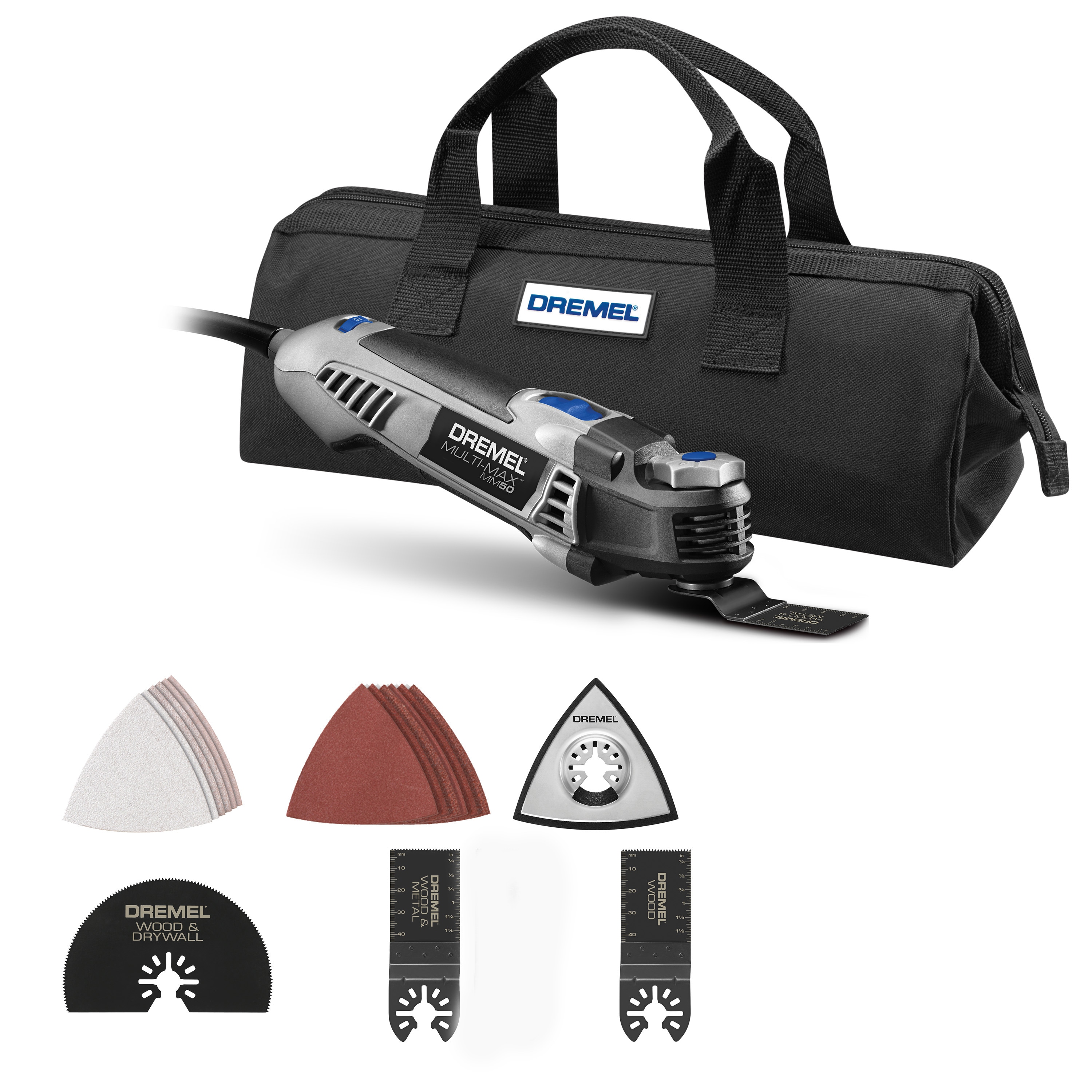 Dremel Multi-Max MM50 Corded 5-Amp Variable 18-Piece Oscillating Multi-Tool Kit with Soft Case