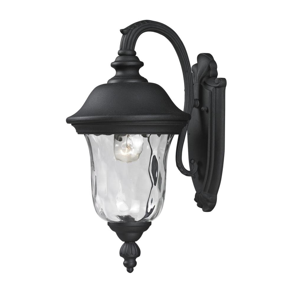 Z-Lite 534S-BK Armstrong 1 -Light 15.75-in H Black Hardwired Outdoor Wall Light