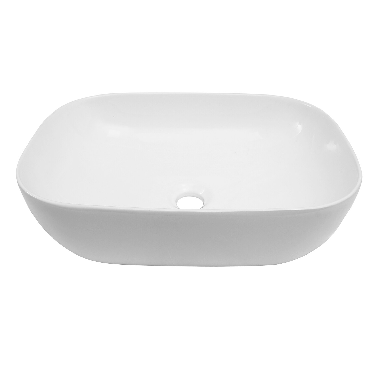 Barclay 4-431WH Shasta rectangular above counter basin White Vessel Rectangular Modern Bathroom Sink (13.12-in x 18.25-in)