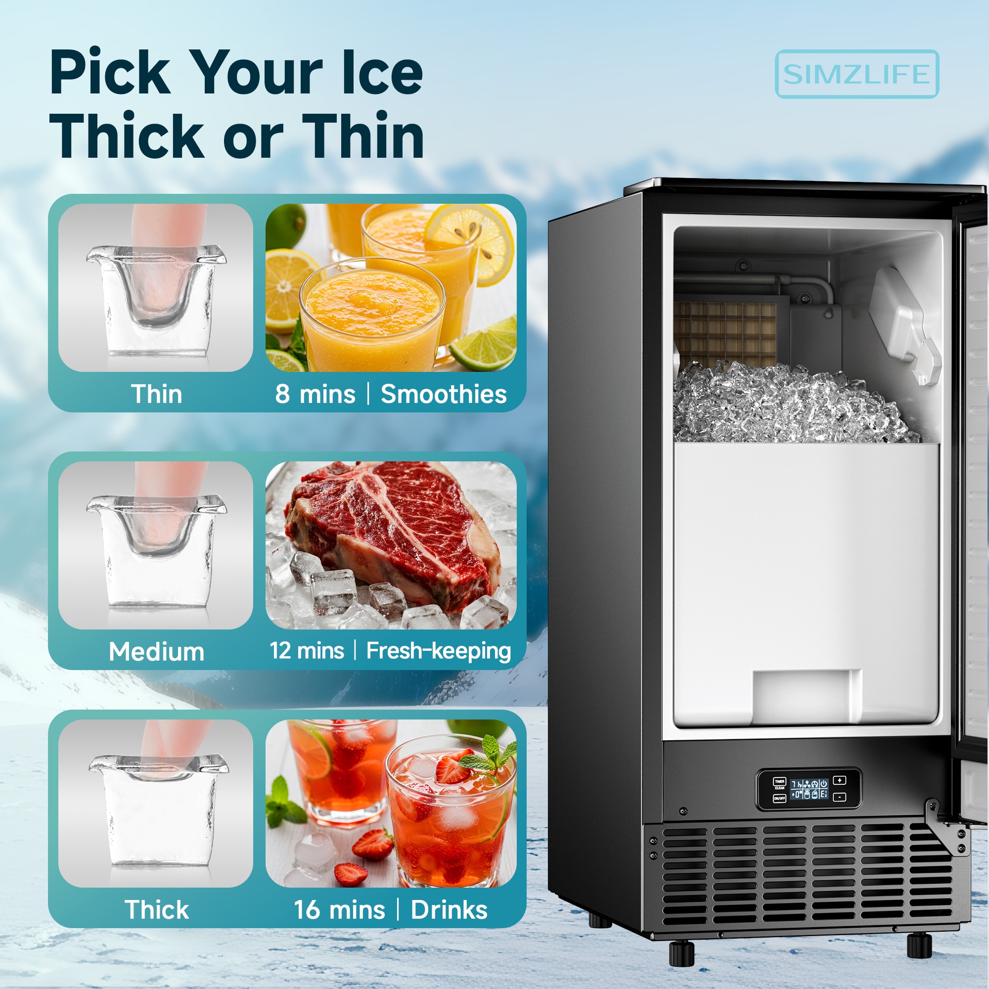 SIMZLIFE EF-72-S-LWS Ice-Makers - View #4