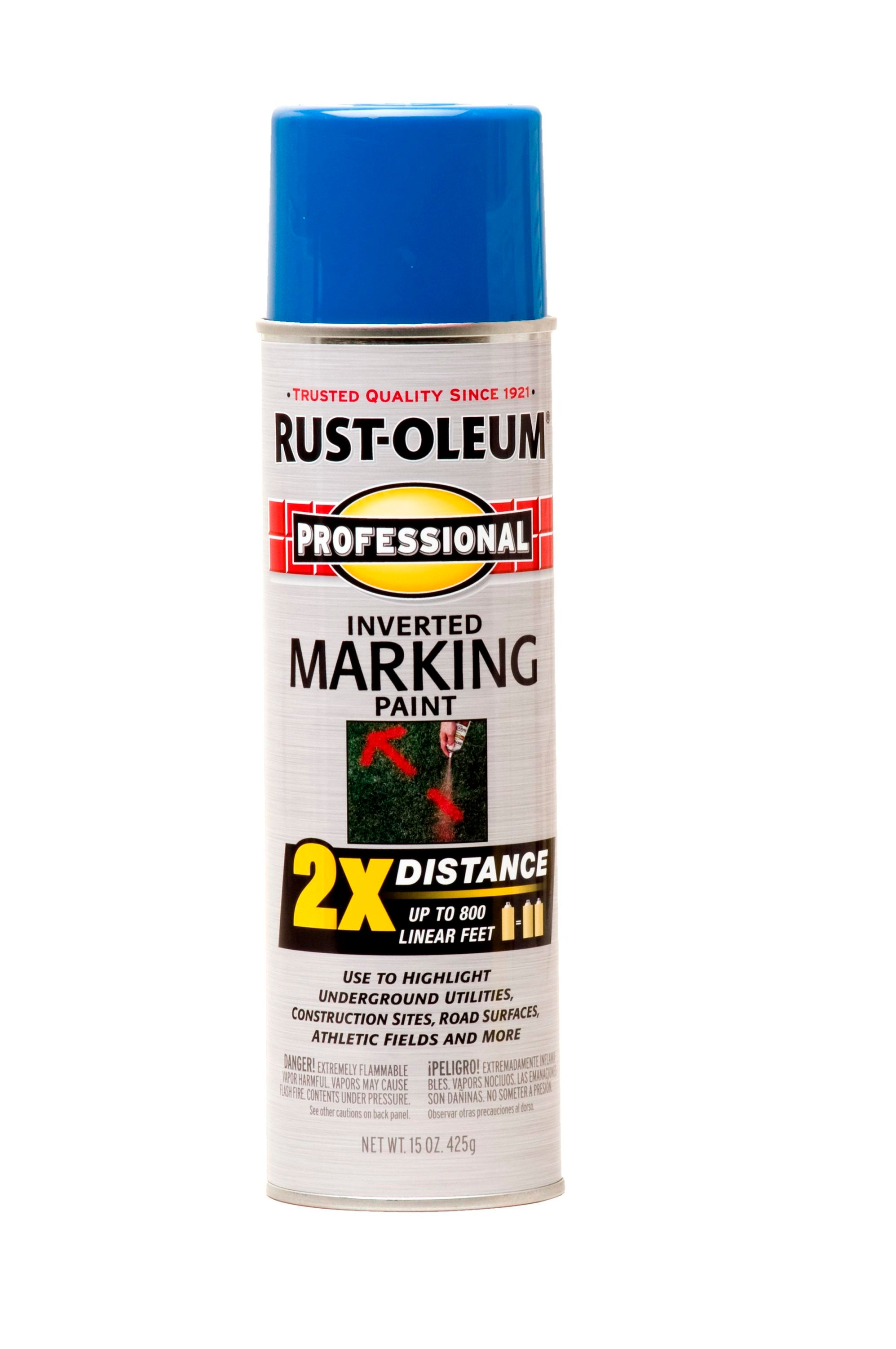 Rust-Oleum Professional Flat Caution Blue Spray Paint (NET WT. 15-oz) in  the Spray Paint department at