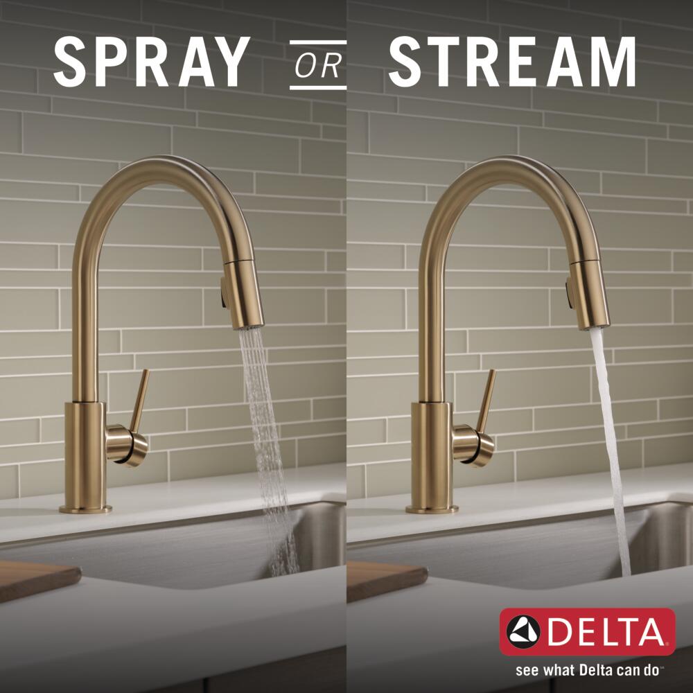 9159TCZDST by Delta Faucet Company - Champagne Bronze Single Handle  Pull-Down Kitchen Faucet with Touch 2 O ® Technology