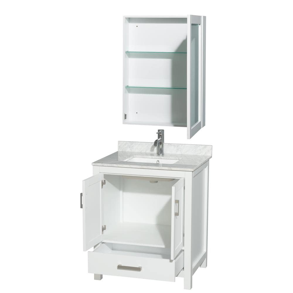Wyndham Collection WCS141430SWHCMUNSMED Bath-Vanity-Combo - View #2