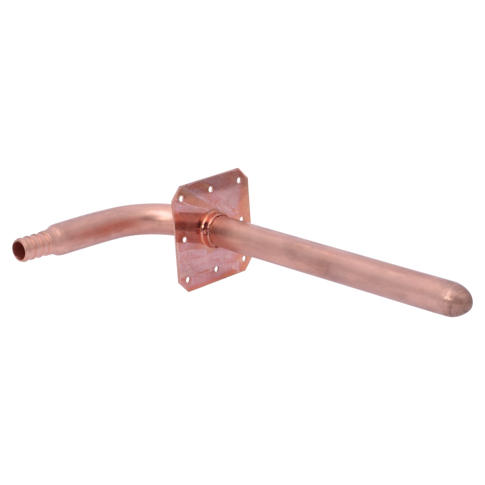 10 PCS 1/2" PEX Crimp Connection Copper Stub Out Elbow with Wall Flange-8 Inch 