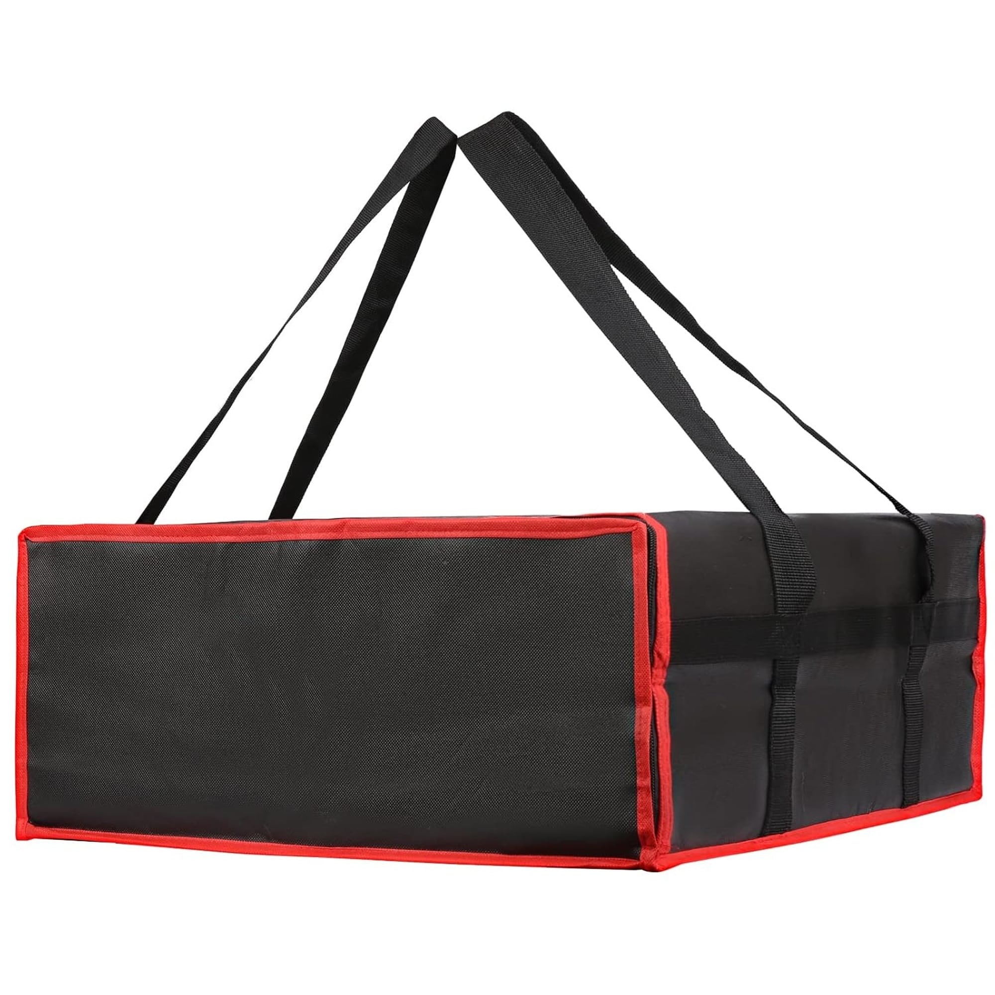Wudkey 20in W 20in D 8in H 1-Pack Insulated Black with Red Edge Pizza Delivery Bag