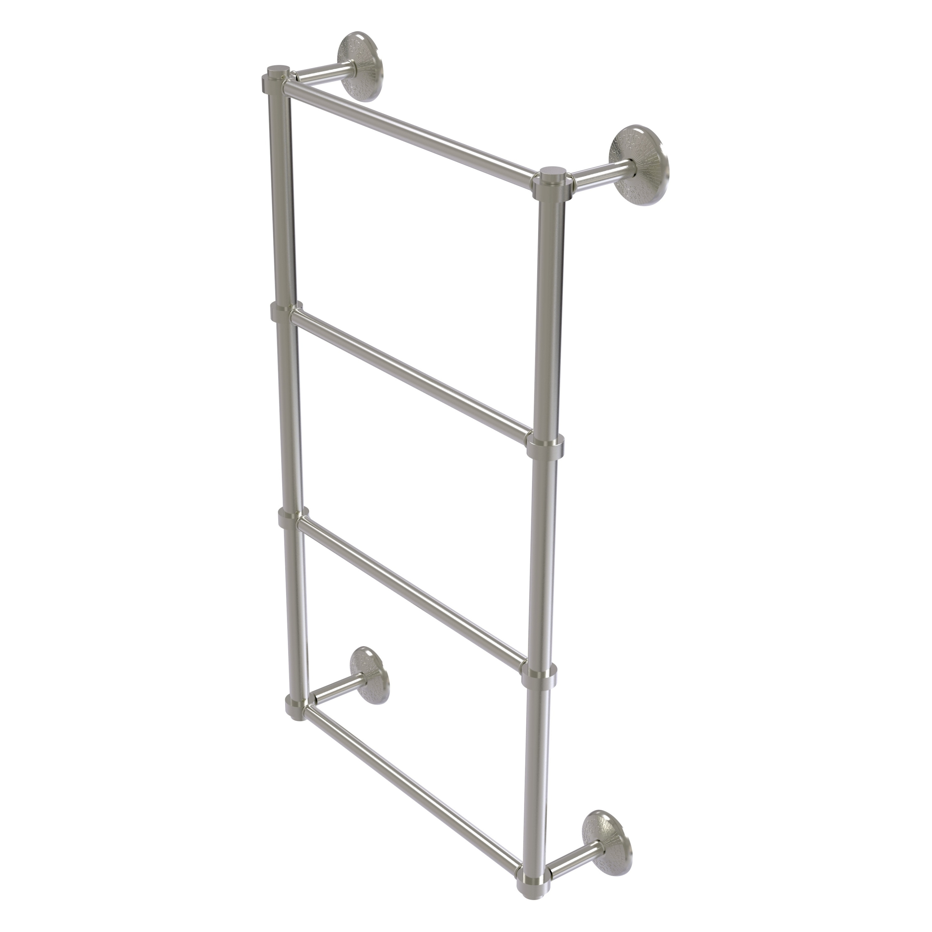 Allied Brass MC-28-30-SN Monte Carlo 30-in double Satin Nickel Wall mount 4-tier Towel Bar