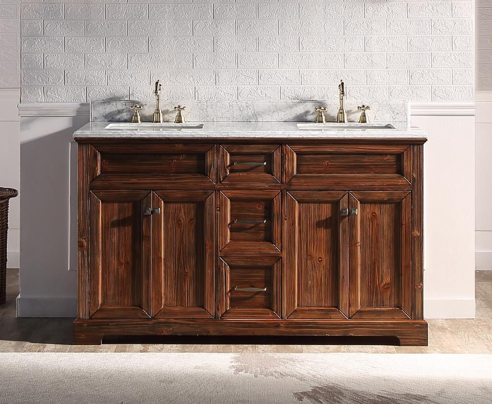 Bathroom Vanity Natural Wood Rispa