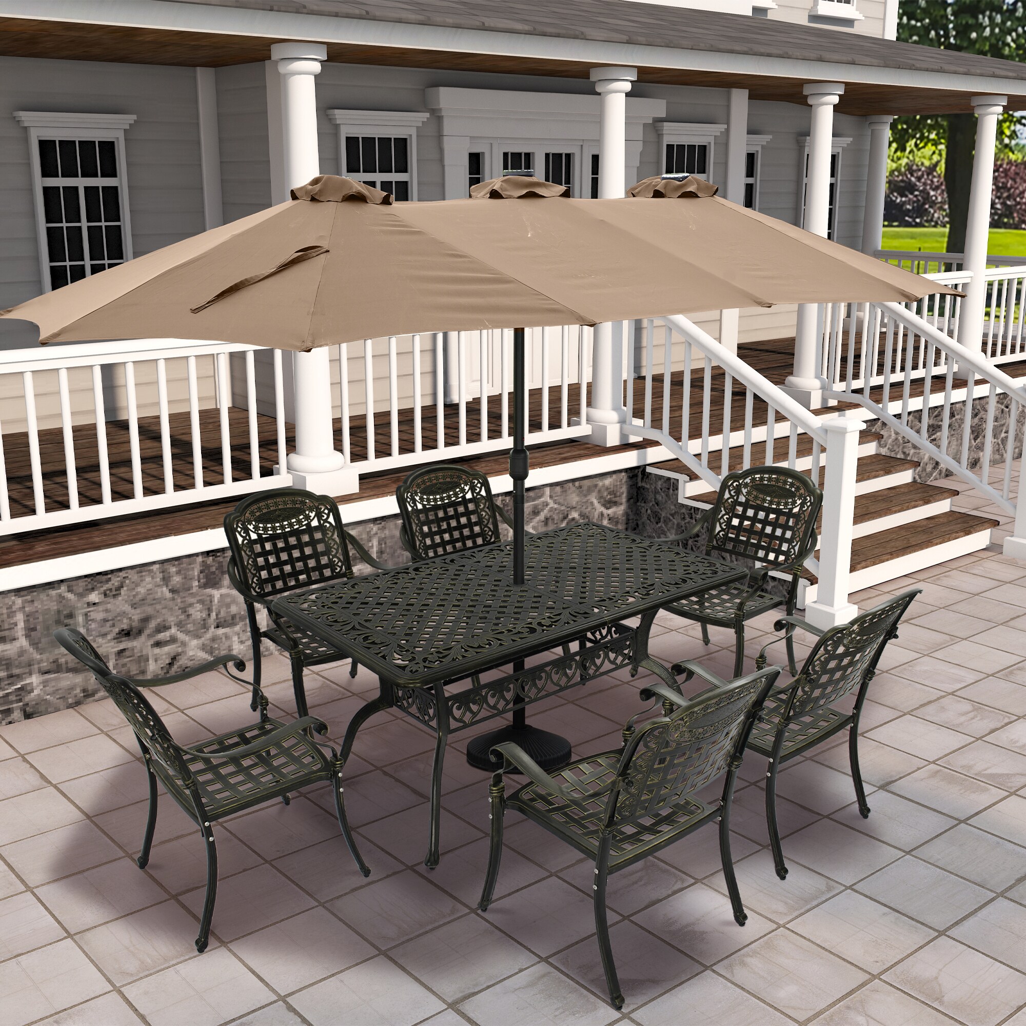 Mondawe MO-XG59SQ-BR Patio-Tables - View #2