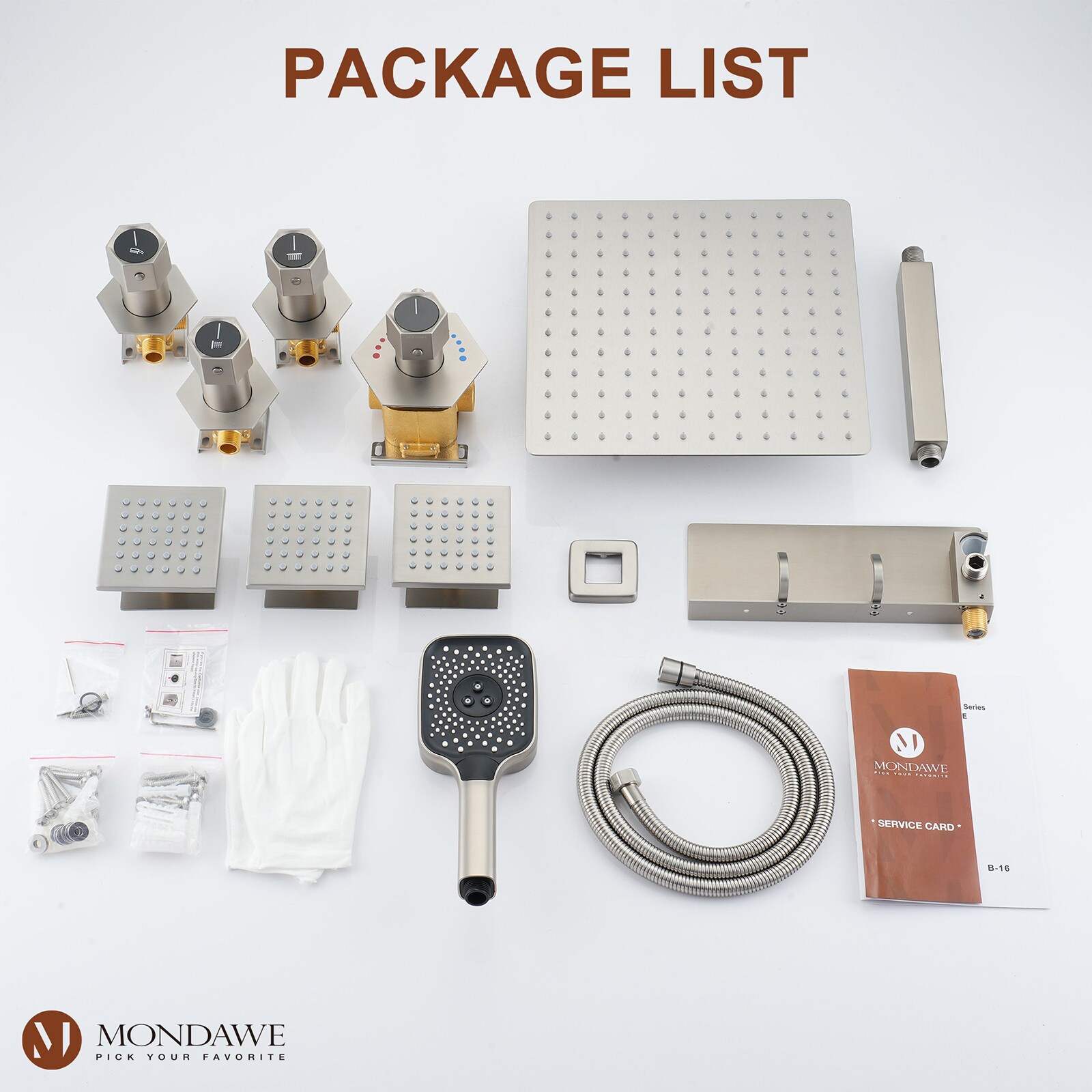 Mondawe MO-DT161MB Showerhead-Bar-Panels - View #12