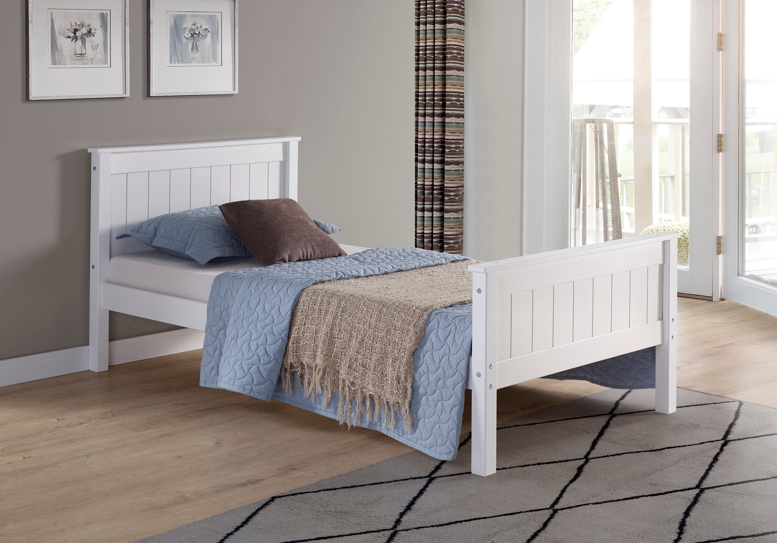 Alaterre Furniture AJHO10WH Harmony White Twin Bed Frame