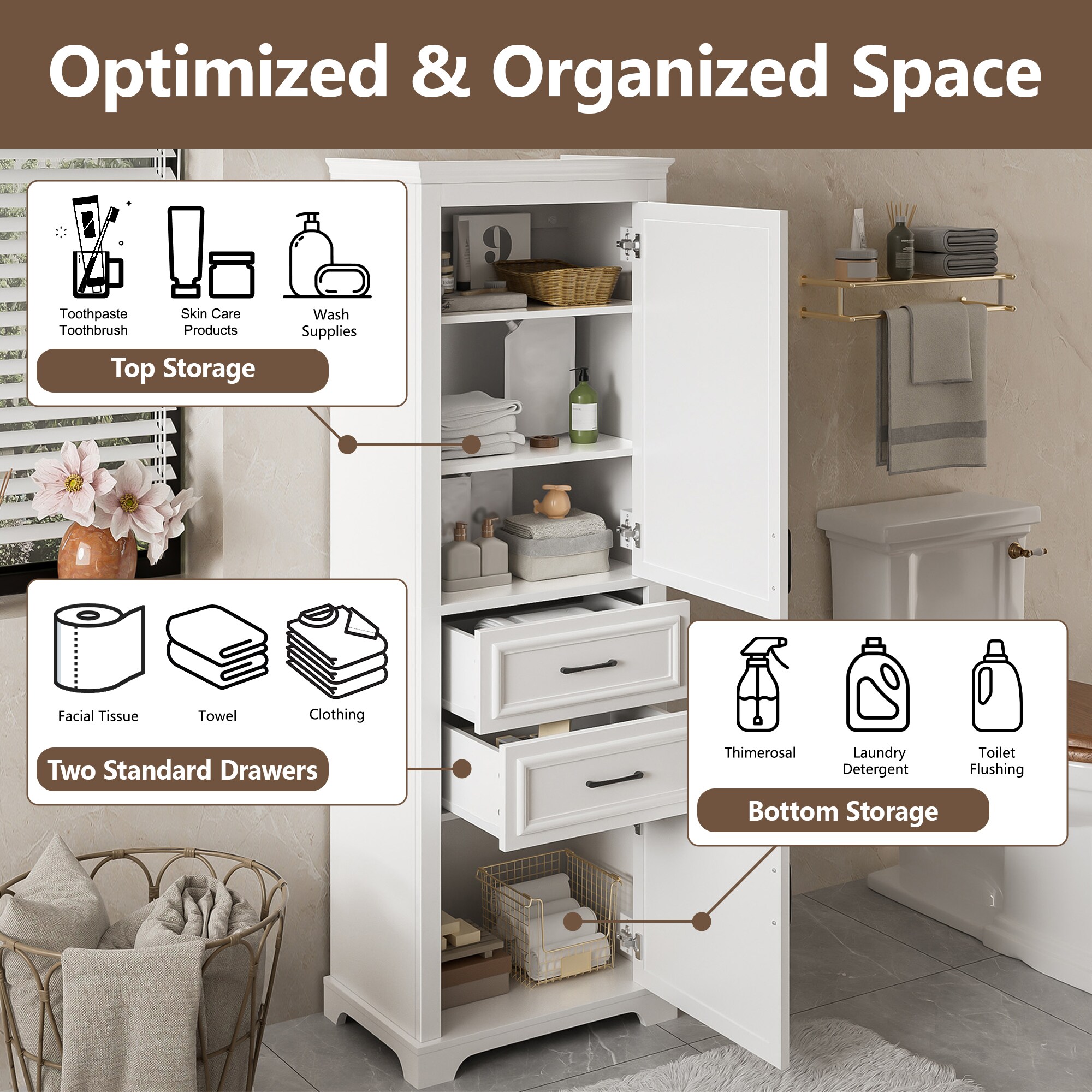 Huluwat T-P335588K Linen-Cabinets - View #5
