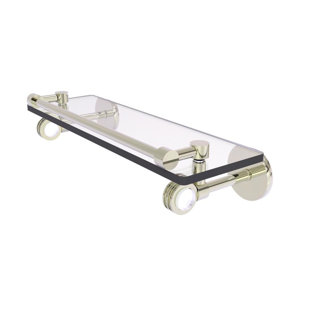 Allied Brass CV-1D-16-GAL-PNI Clearview Polished Nickel Wall mount Bathroom Shelf ( 16-in x 3.75-in x 5-in )