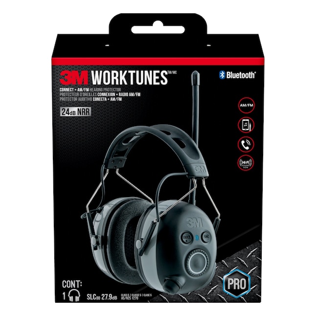 blandt hovedsagelig gjorde det 3M WorkTunes Connect + AM/FM Hearing Protection Earmuffs with AM/FM Radio  Bluetooth Compatibility in the Hearing Protection department at Lowes.com