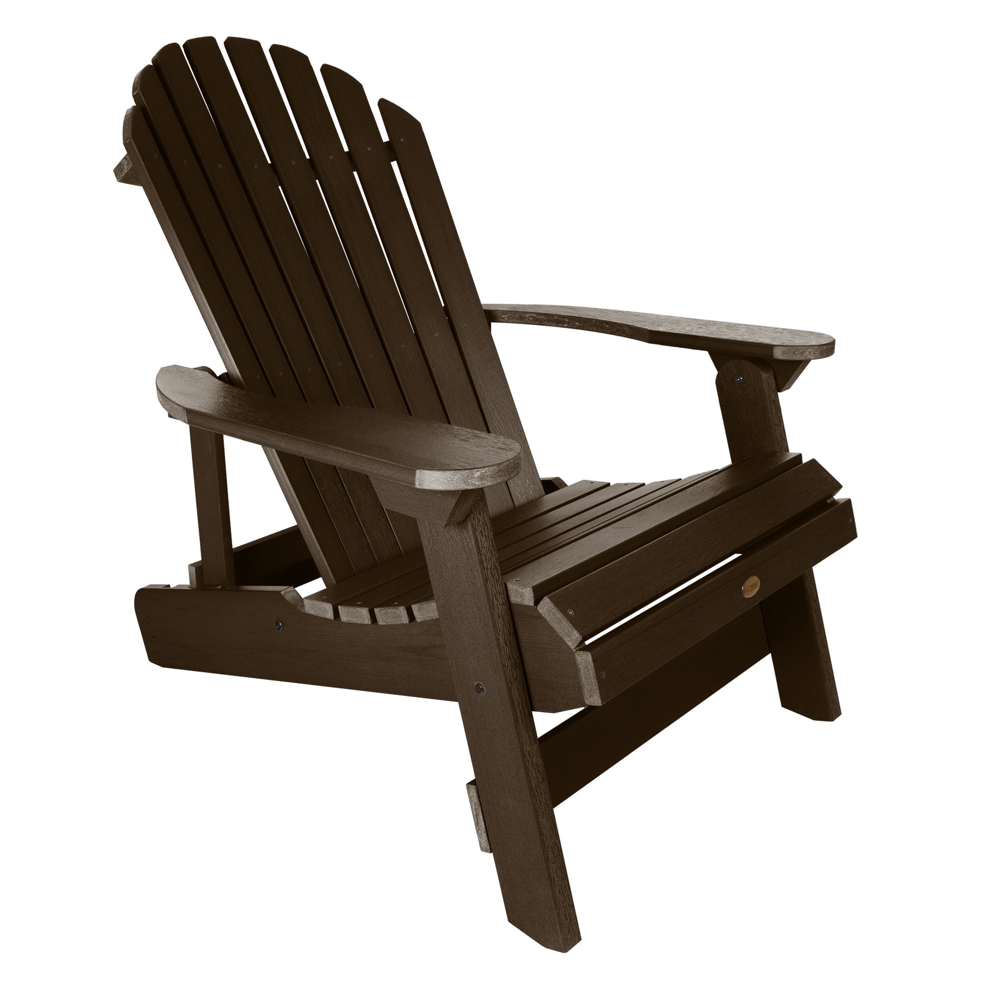 Highwood The Adirondack Brown Plastic Frame Stationary Adirondack Chair