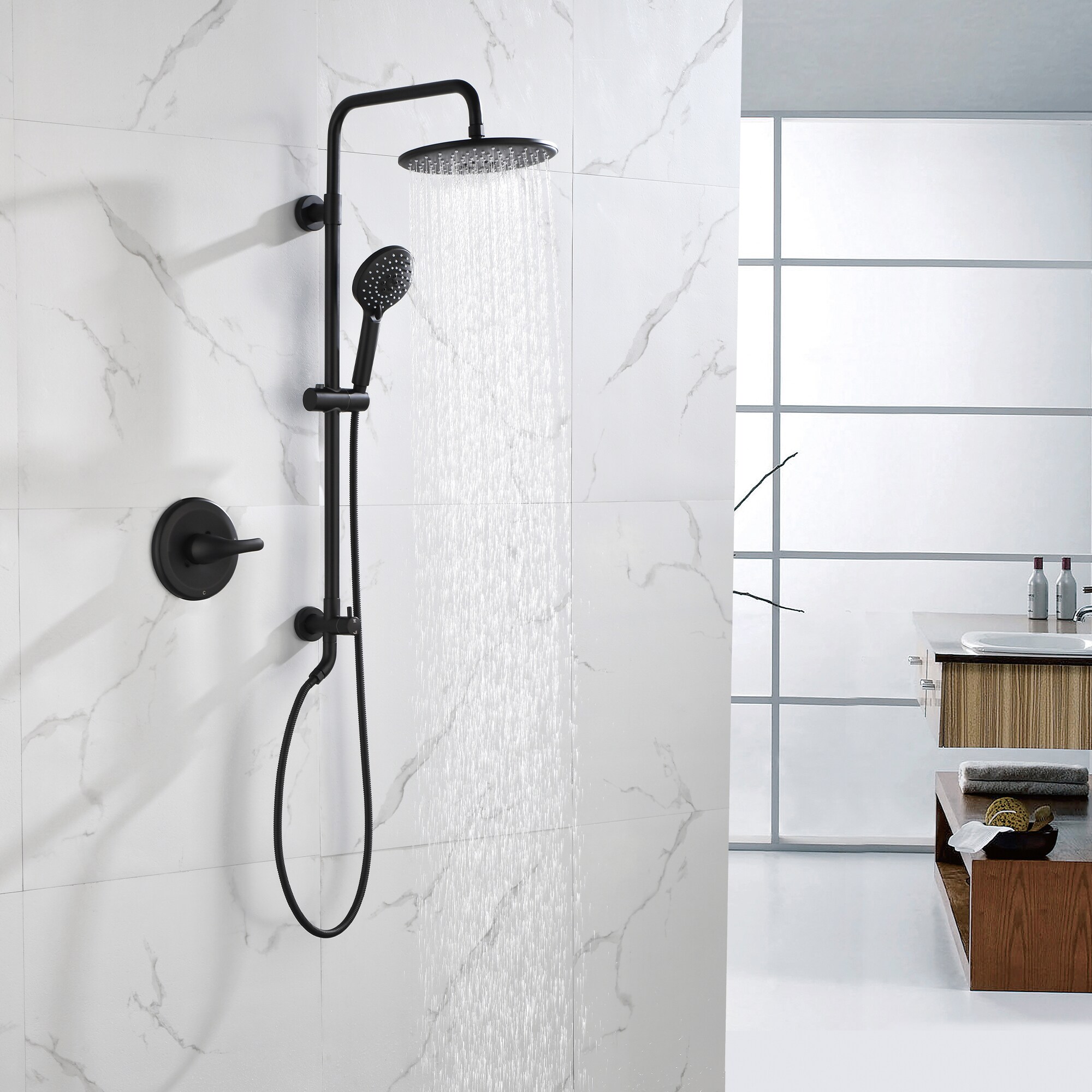 BM-TRES built-in shower faucet with shower set, Chromium
