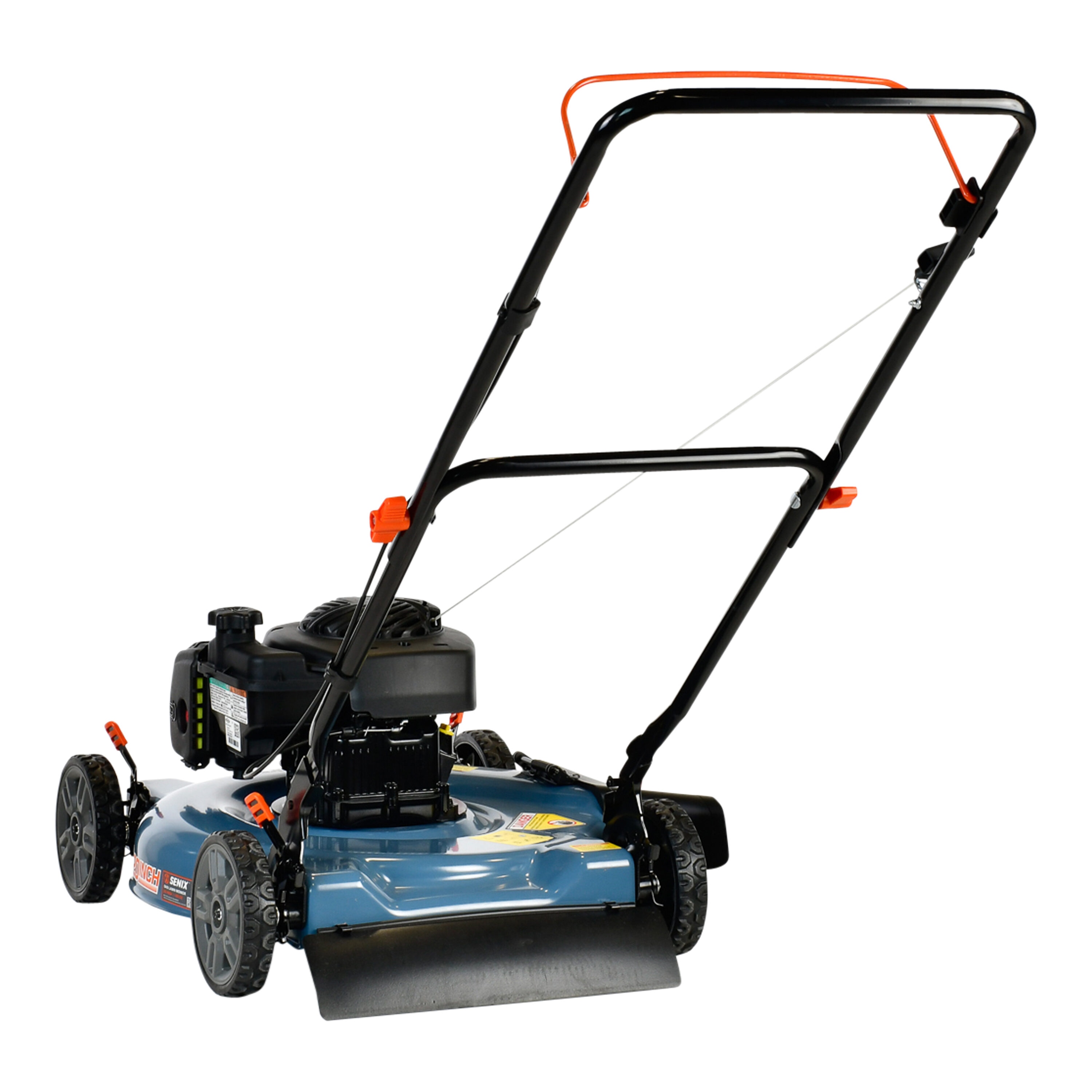 Senix 21 in. 125cc 4-Cycle Gas Powered Push Lawn Mower, Mulch & Side  Discharge, Dual Lever Height Adjustment, 11-In Rear Wheels at Tractor  Supply Co.