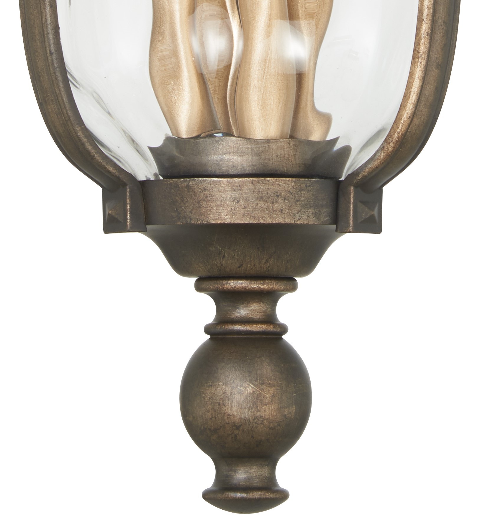 Tauira Bronze & Alder Silver 4-Light Outdoor Chain Hung Lantern