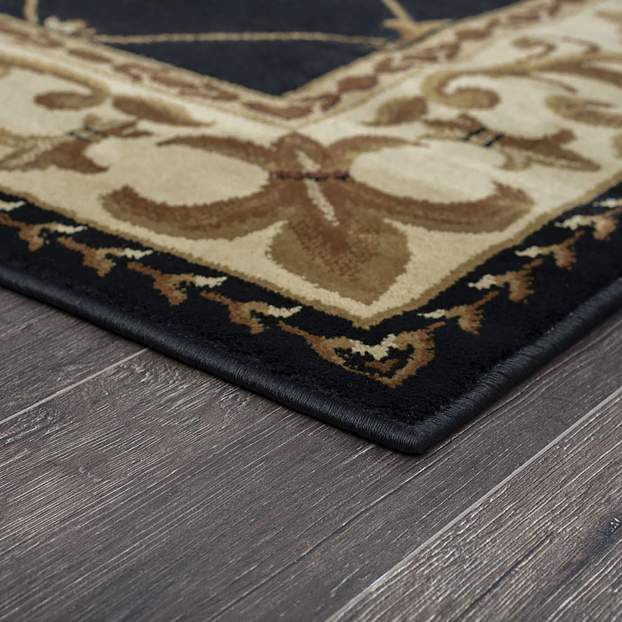 Tayse 2 x 8 Black Indoor Floral/Botanical Oriental Runner Rug in the Rugs  department at