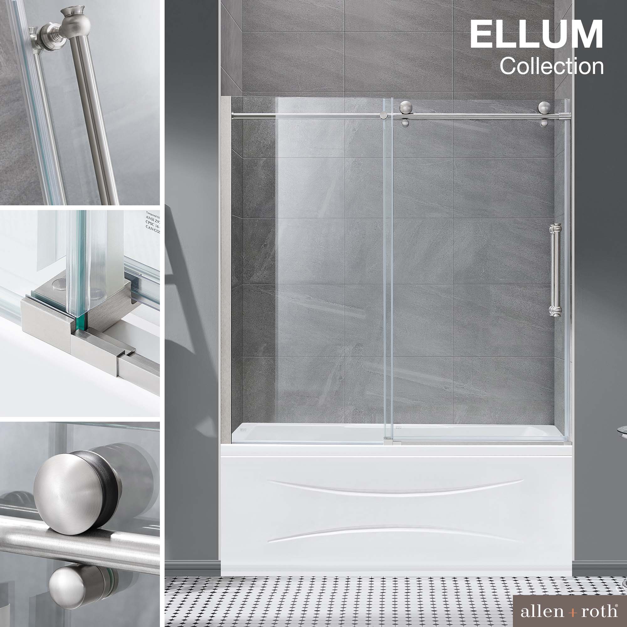 allen + roth ELLUM-SC-TD-SN Bathtub-Doors - View #11