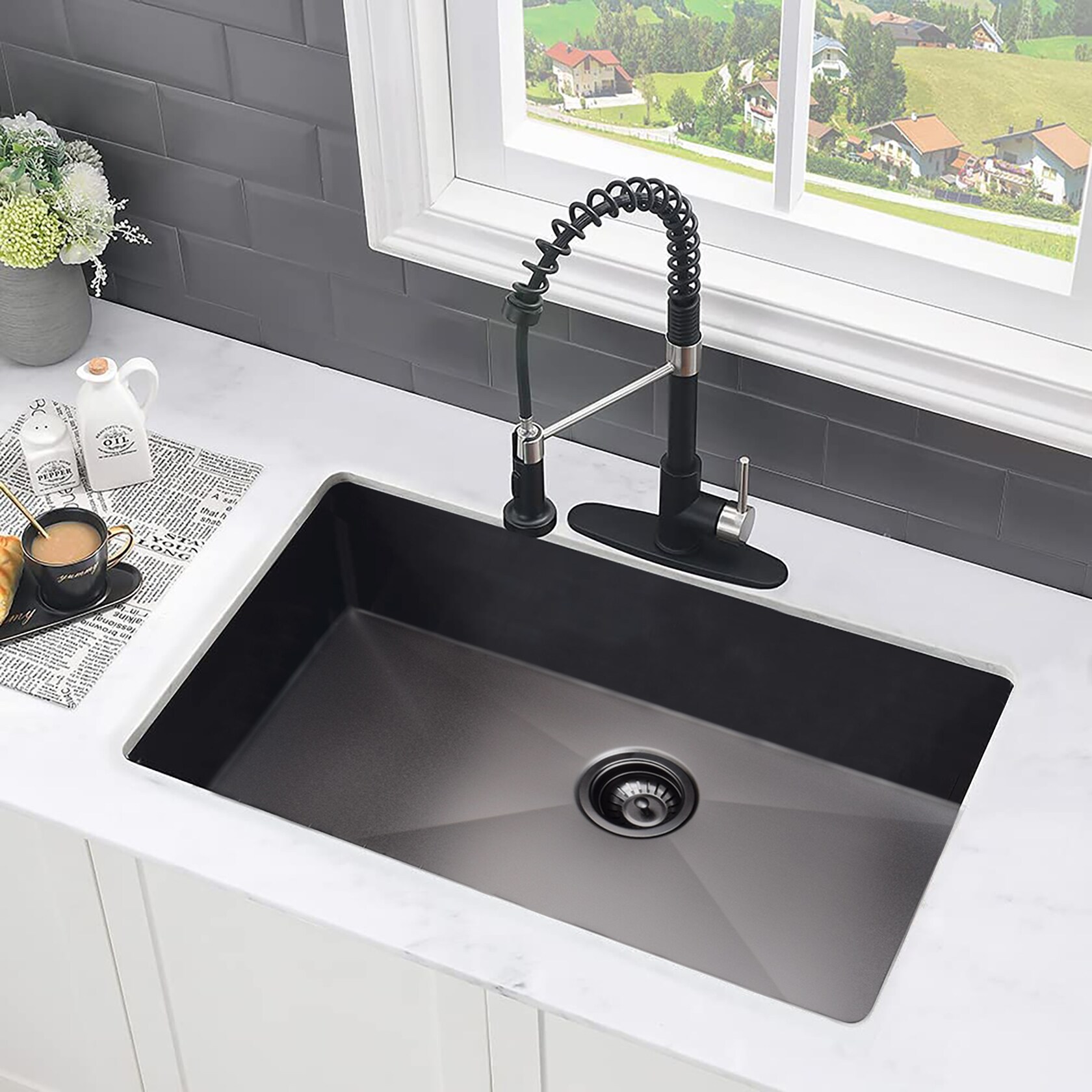 Forclover WHC-SS3018BK Kitchen-Sinks - View #2
