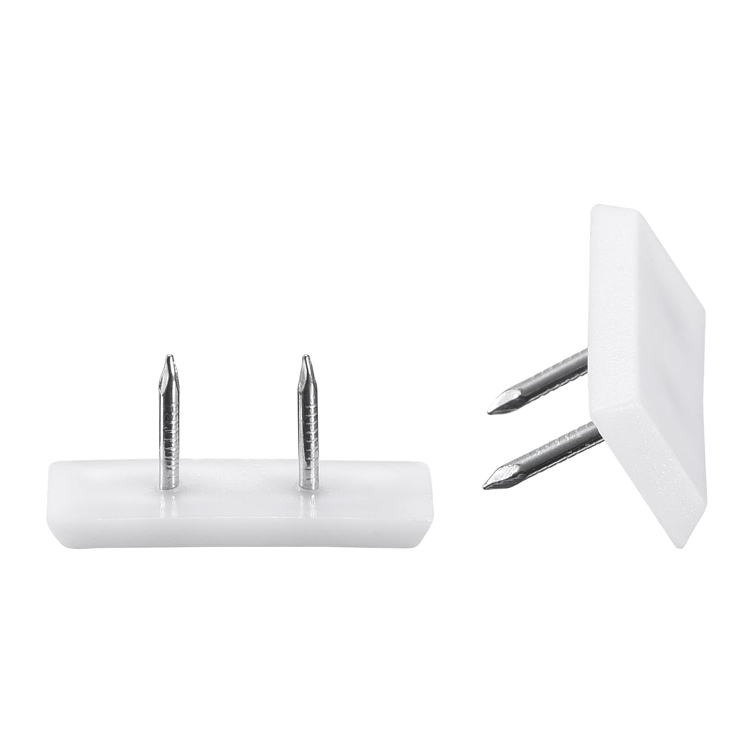 Unique Bargains Furniture Feet Nail Plastic Glide Nails Square Chair Table Leg Protector Pads 31mm x 12mm White 40pcs #S25072800UX9519