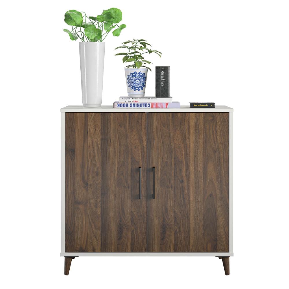 Ameriwood Home Ovando White Contemporary/Modern Wood Media Cabinet