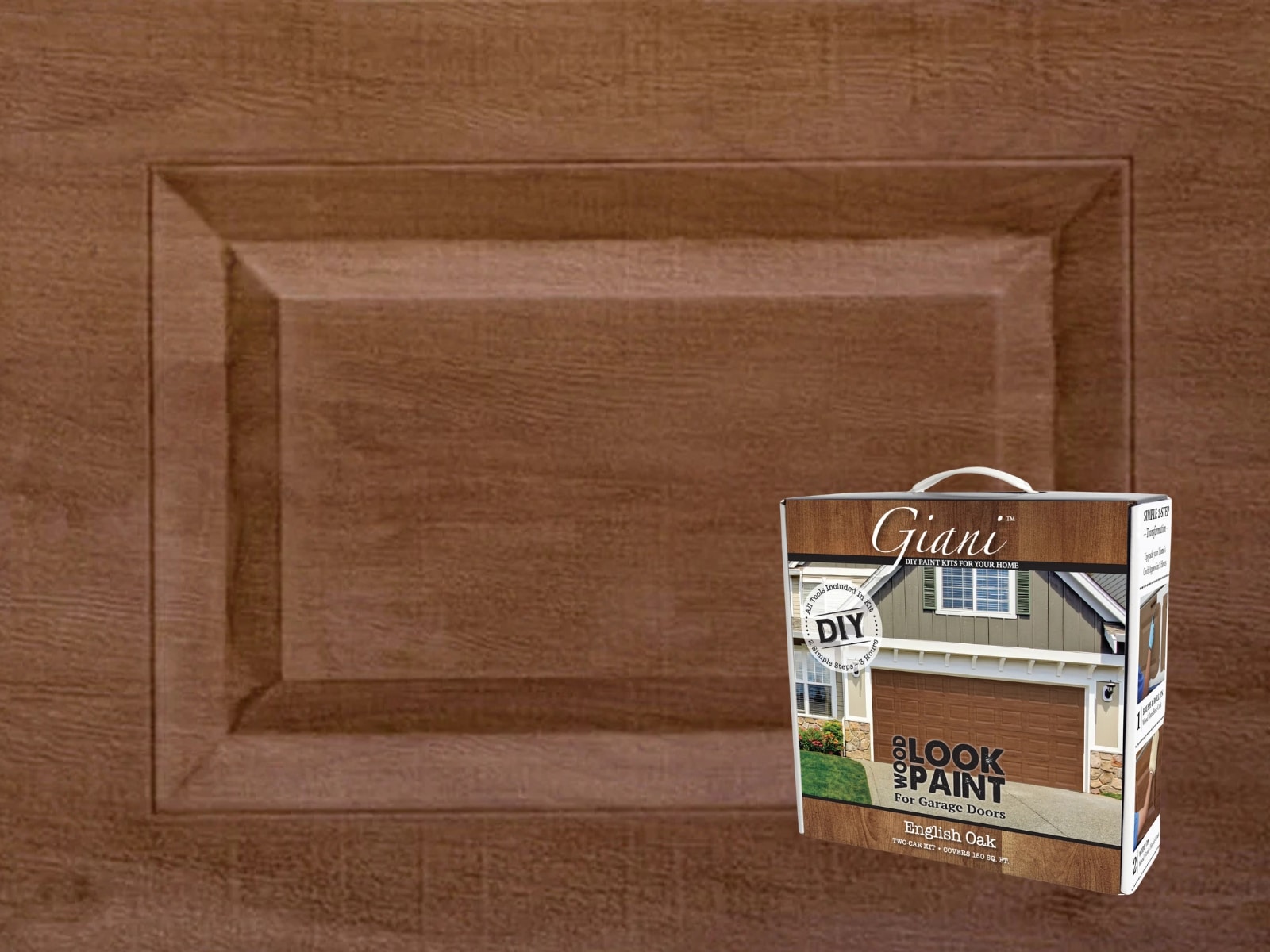 Giani FG-WL ENG 2 KIT Wood Look Garage Door Satin English Oak Acrylic Exterior Paint + Primer Kit ( Kit )