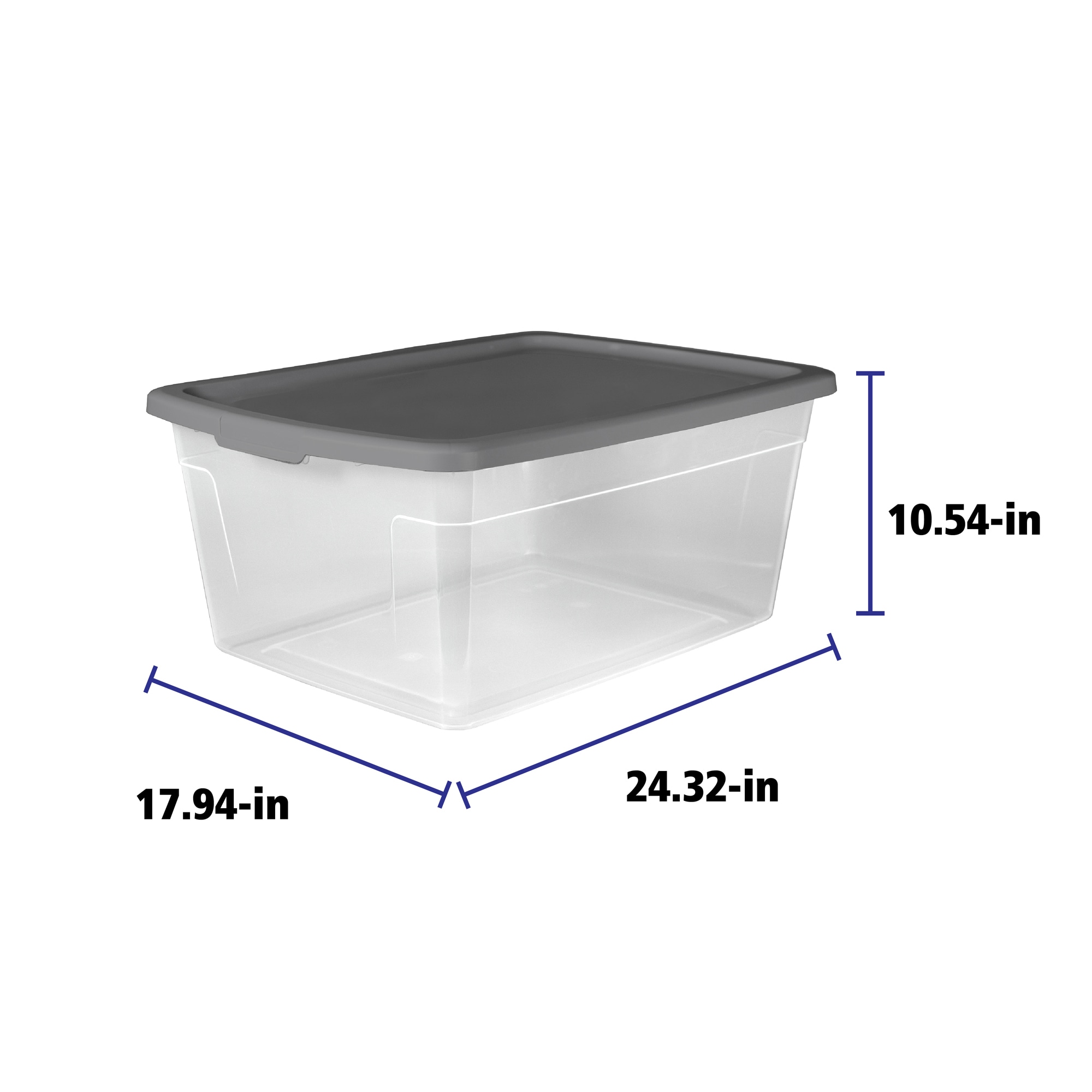 Project Source Large 13.25-Gallons (53-Quart) Clear Tote with
