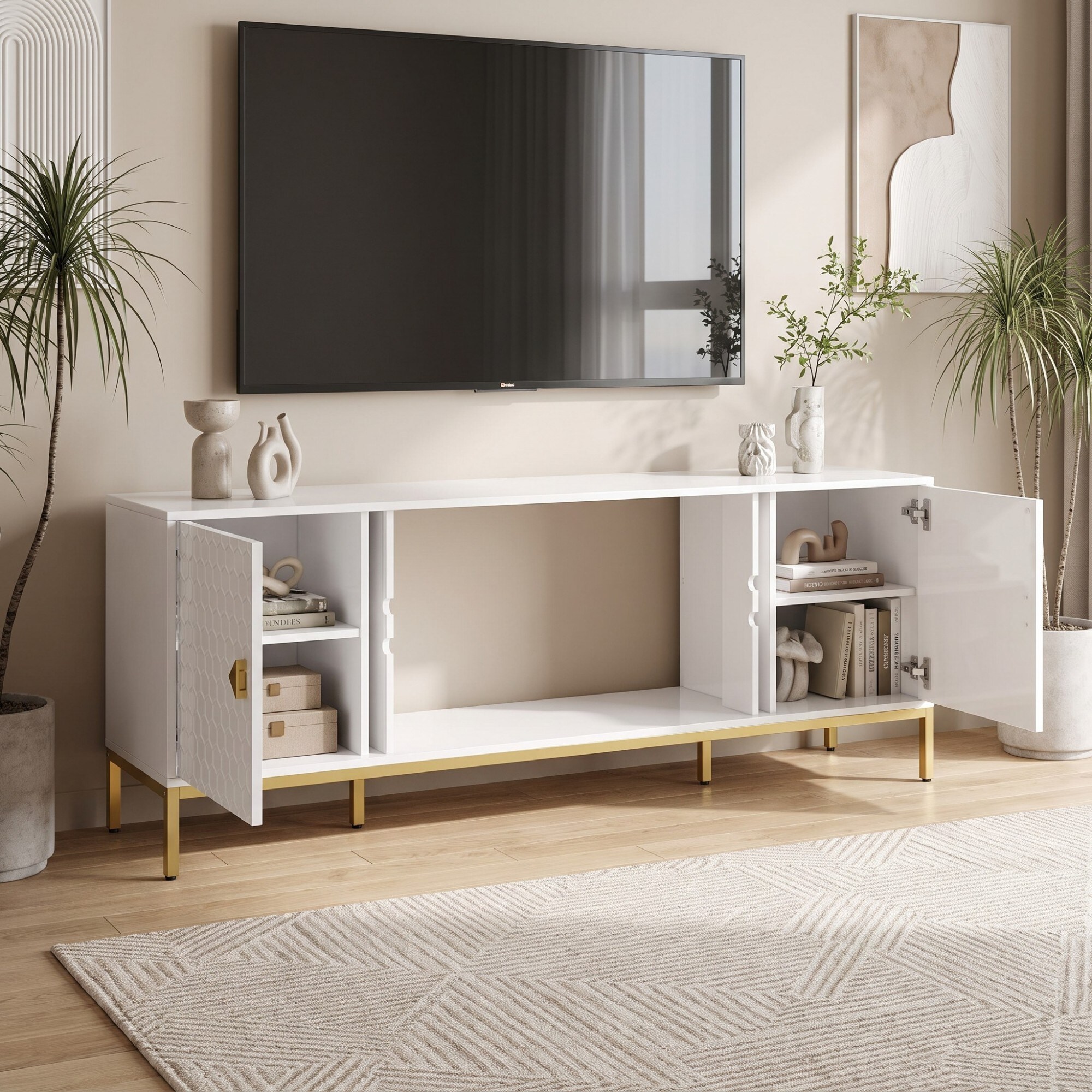 Mondawe MO-135TV01WH Tv-Stands - View #2