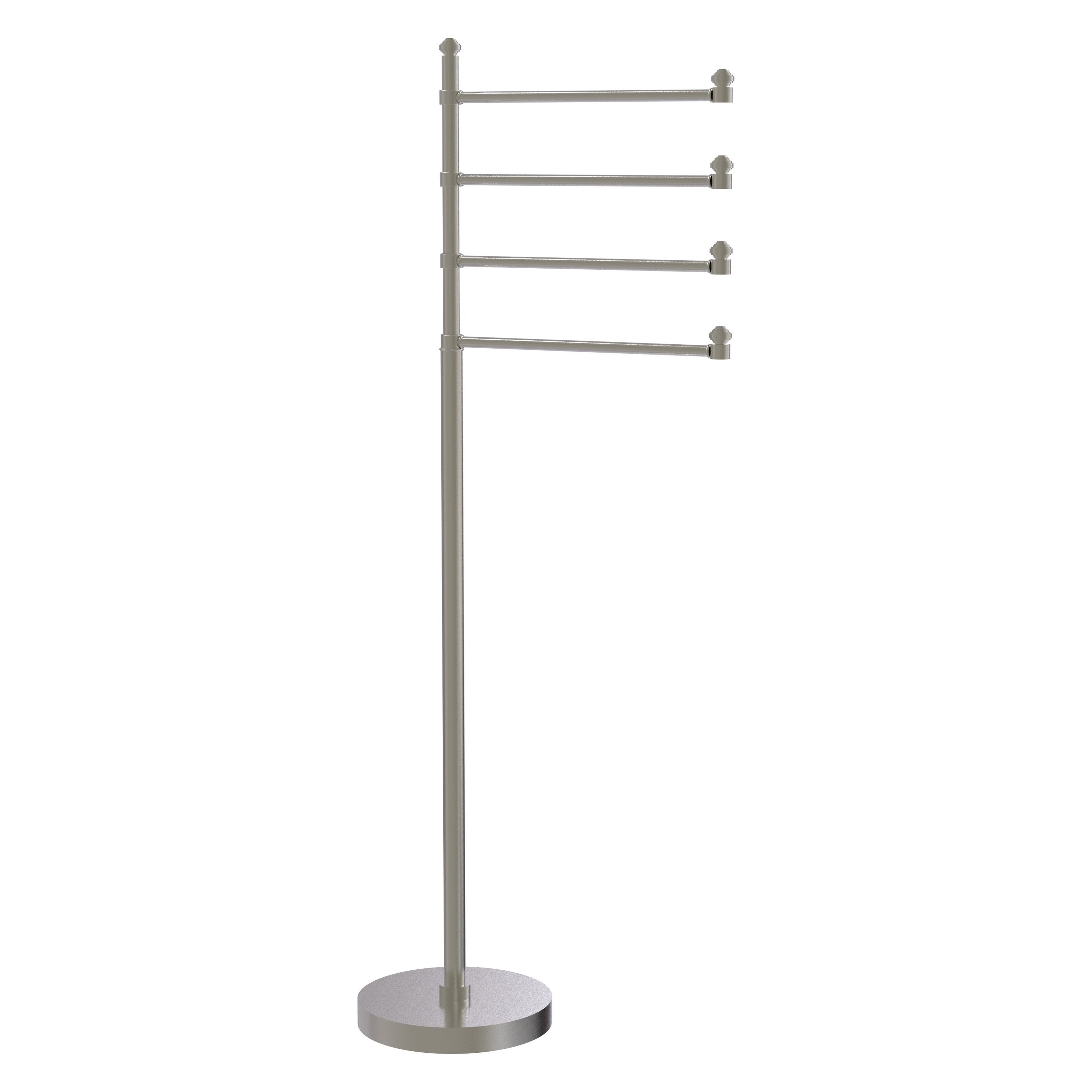 Allied Brass Satin Brass Freestanding Towel Rack 8.5-in x 21.5-in