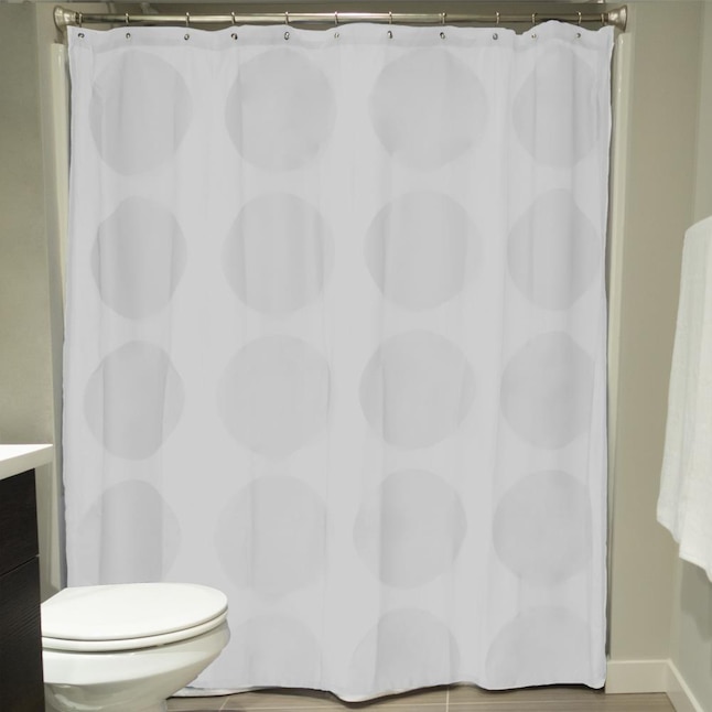 Geometric Shower Curtain, Circle Shower Curtain Liner