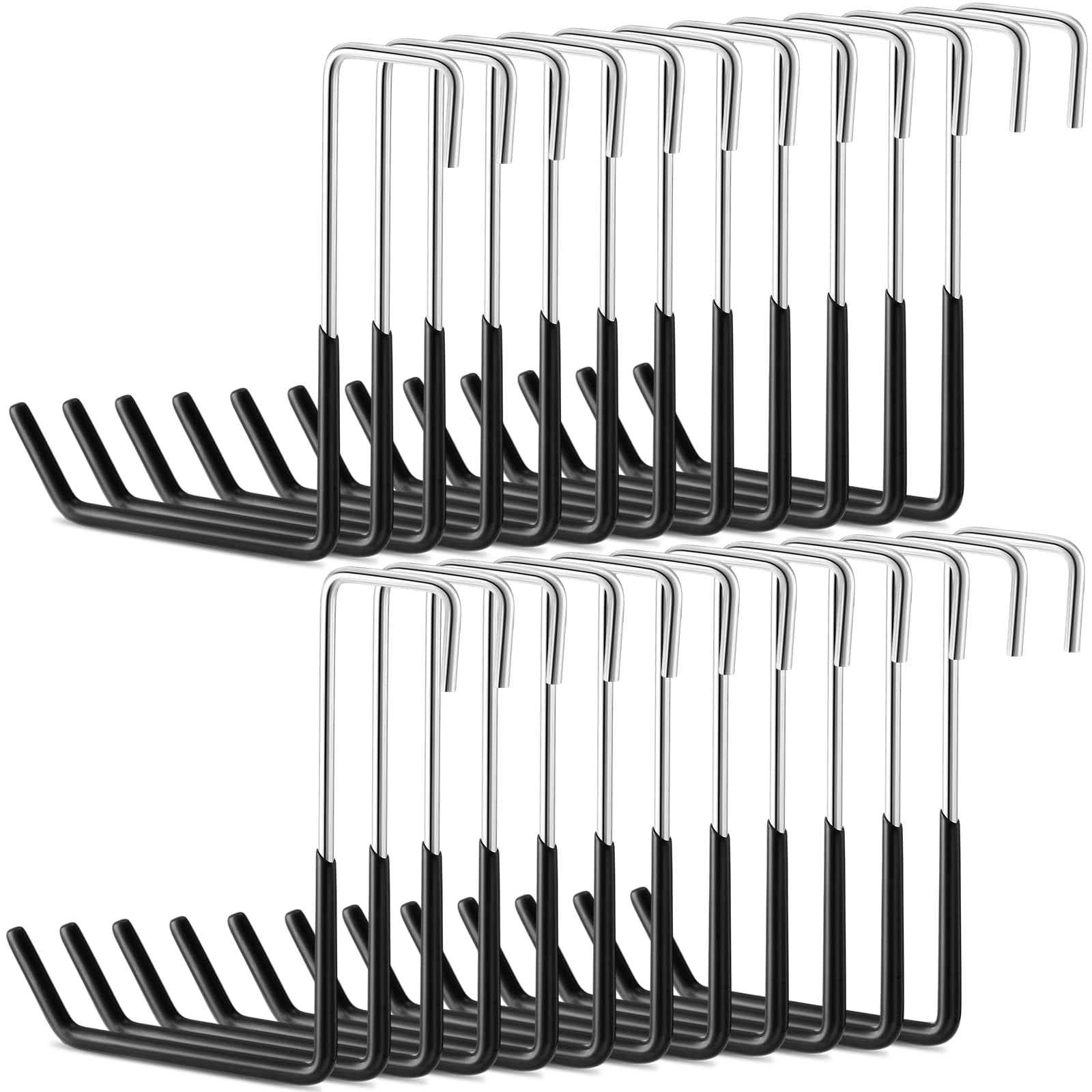 Afoxsos 24 Pcs Large S Hooks Heavy Duty Vinyl Coated Garage Storage ...