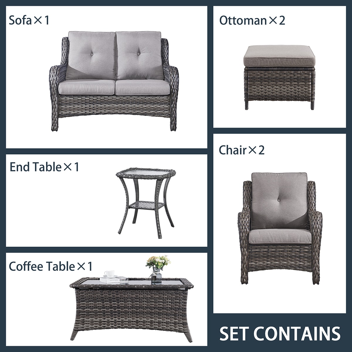 Rilyson FS039017016019026-2 Patio-Conversation-Sets - View #4