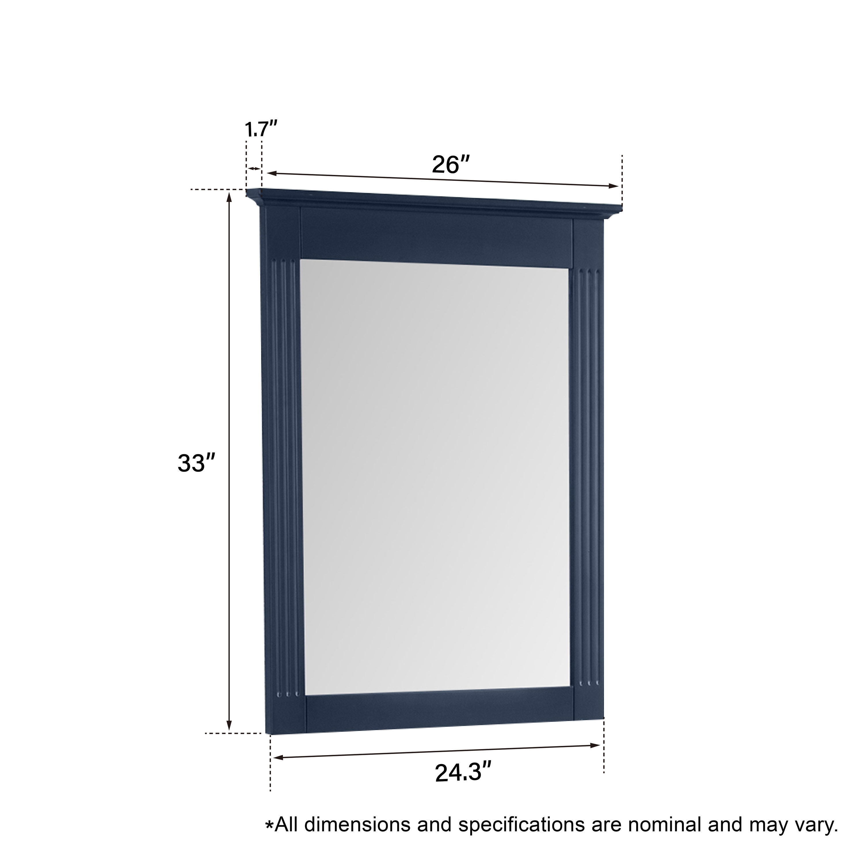 WELLFOR MR26YS1NB Framed-Bath-Mirrors - View #6