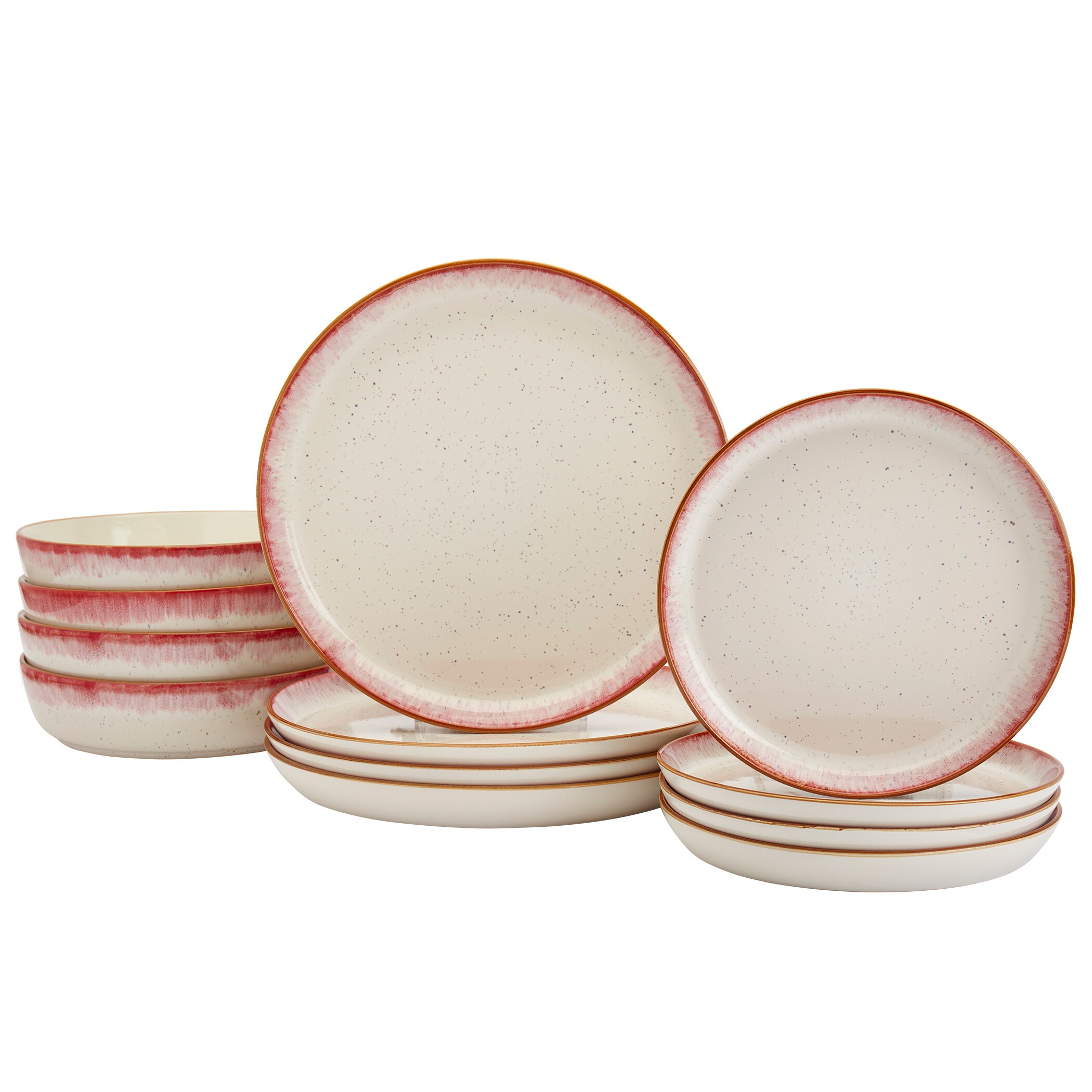 Tabletops Gallery 12pc White Farmhouse Dinnerware Set - 12 Piece