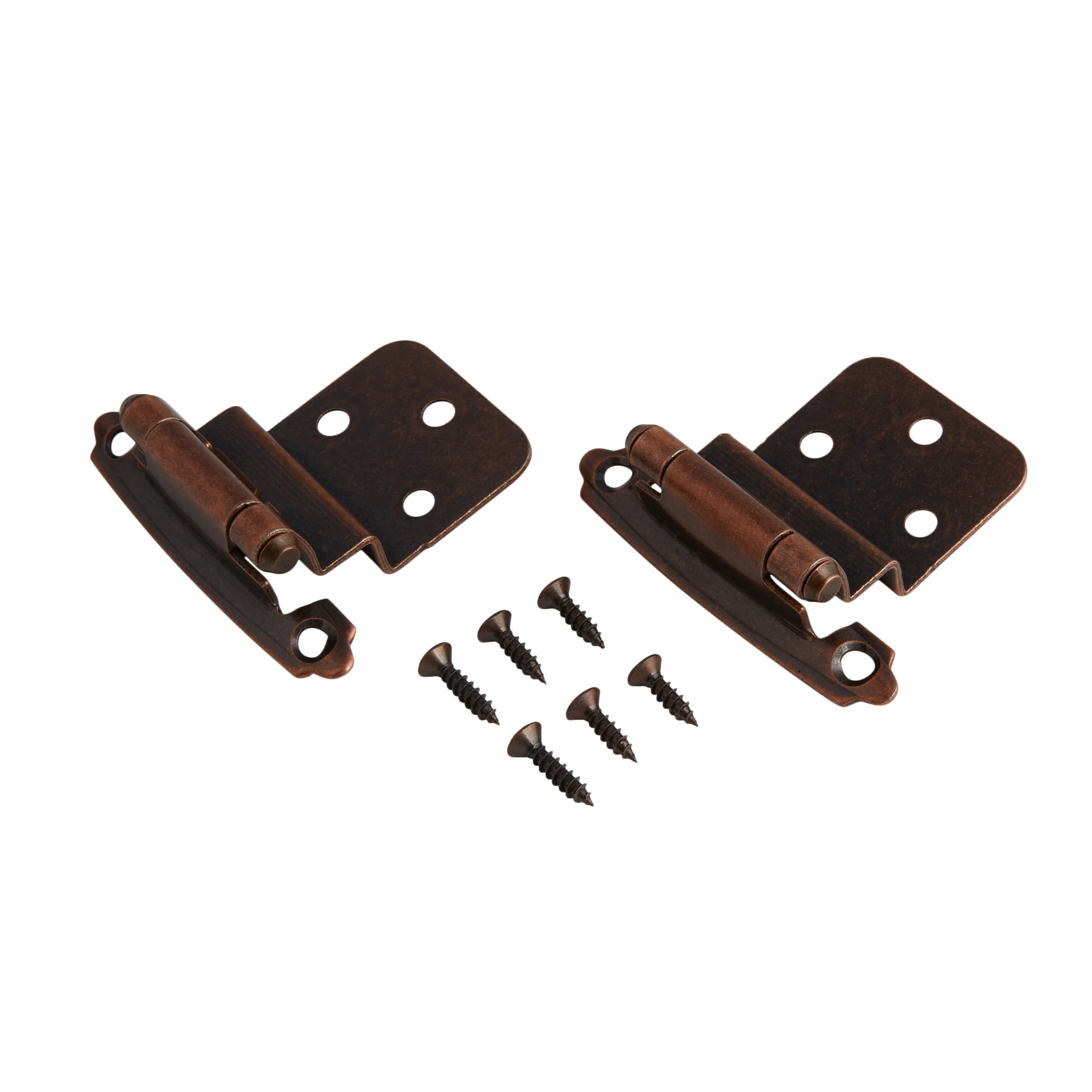 RELIABILT 2-Pack Adjustable Overlay 200-Degree Opening Aged Bronze  Self-closing Overlay Cabinet Hinge in the Cabinet Hinges department at