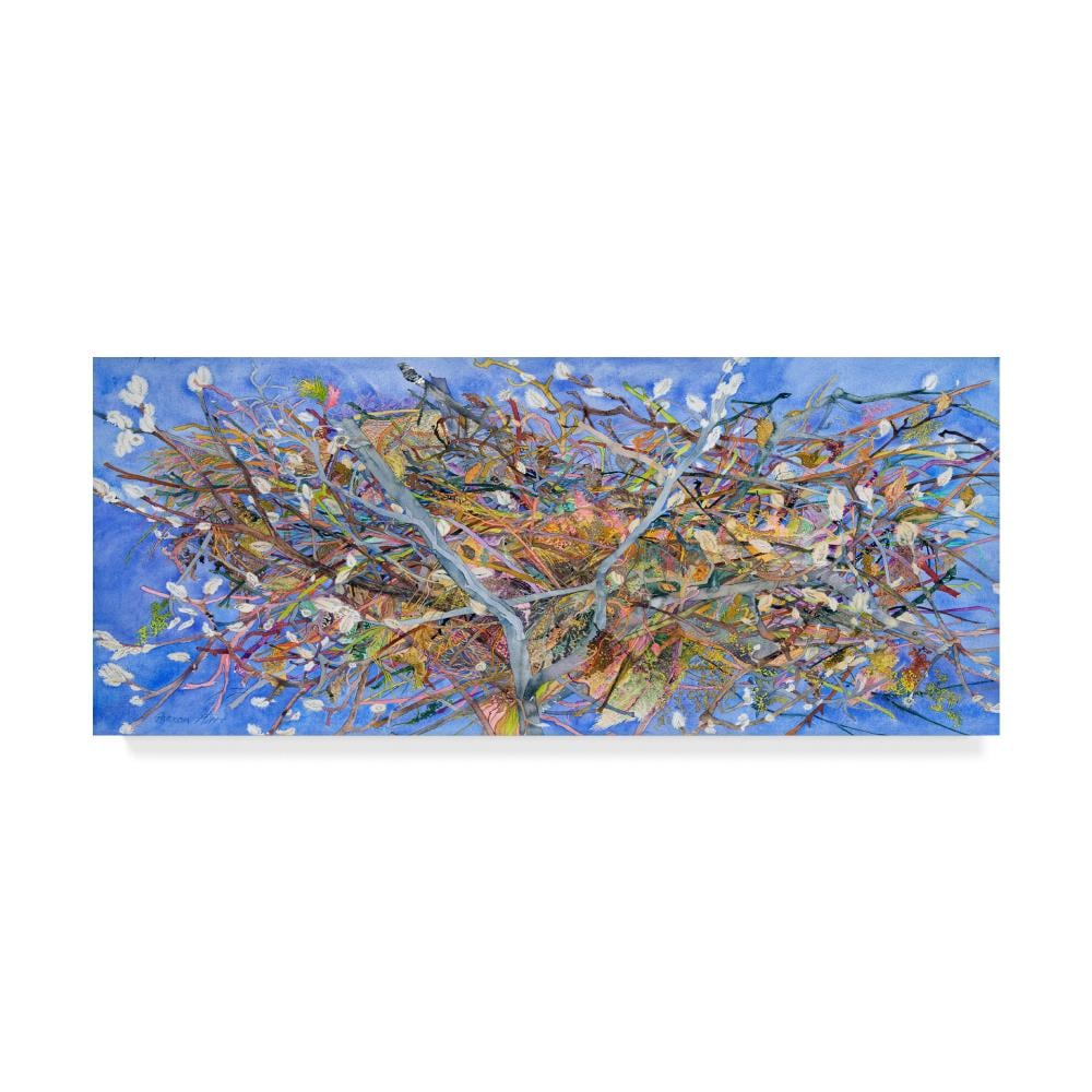Trademark Fine Art ALI43439-C2047GG Framed 20-in H x 47-in W Abstract Print on Canvas