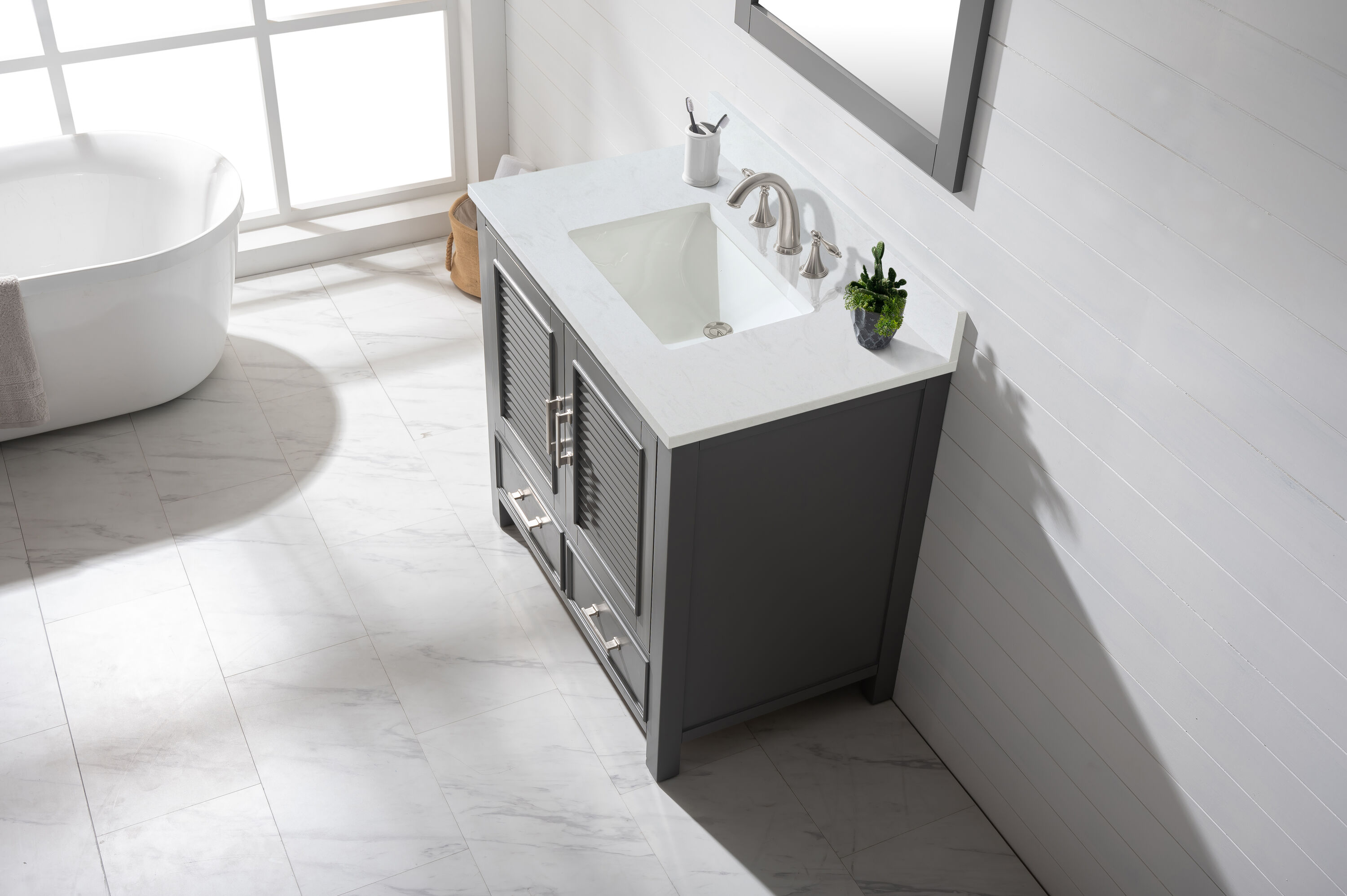 Design Element ES-36-GY Bath-Vanity-Combo - View #3
