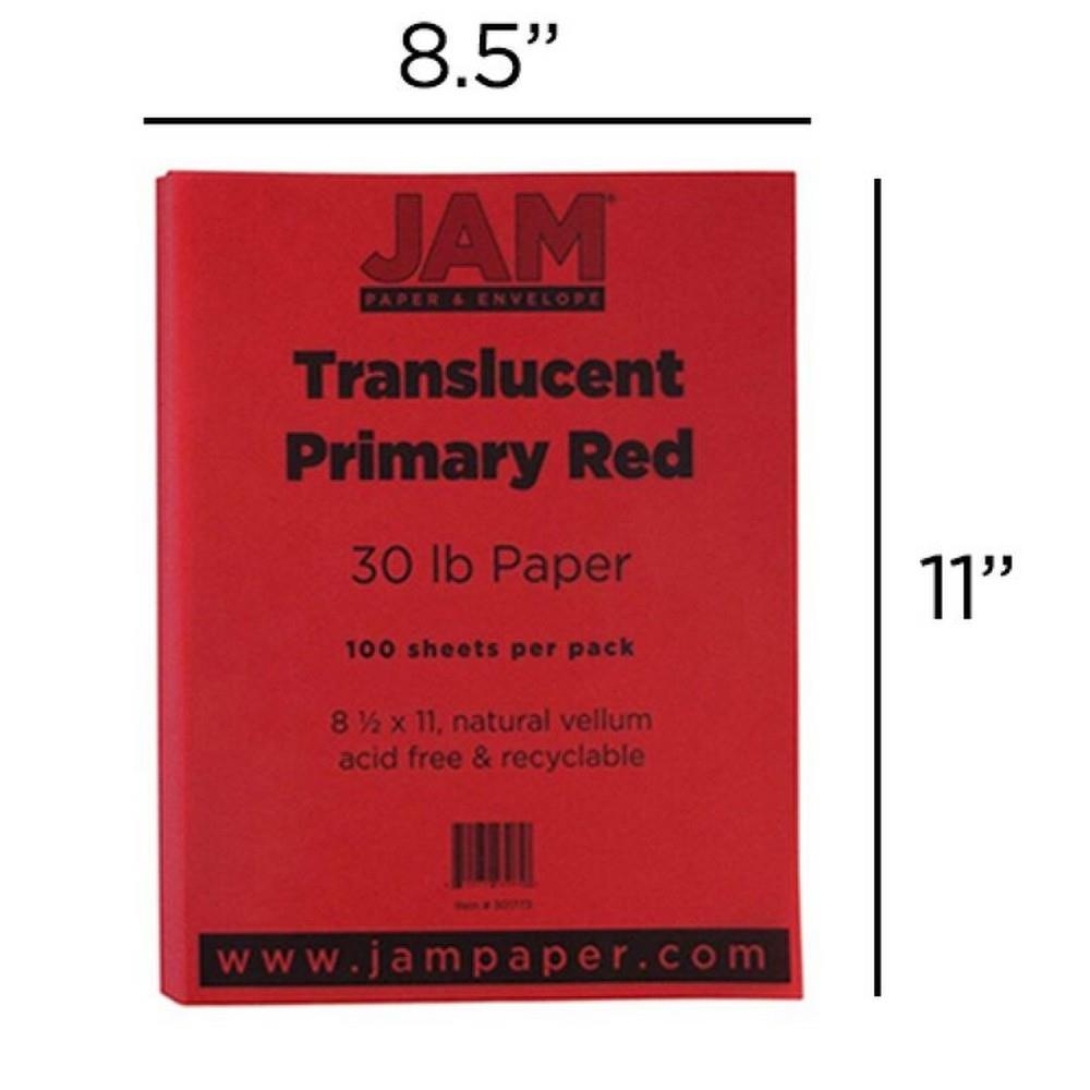 100 Pack Translucent Vellum Paper, 8.5 x 11 Inches