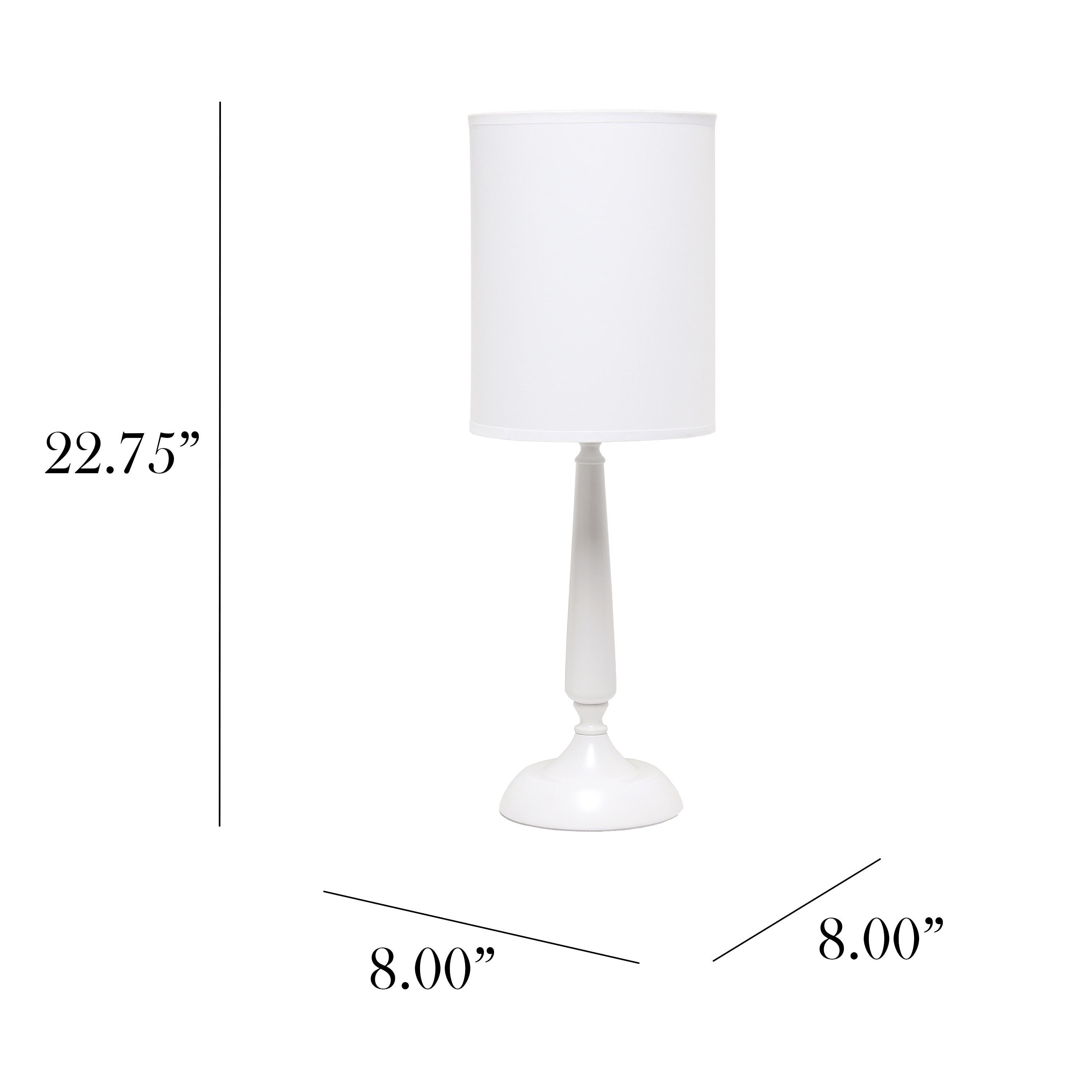 Simple Designs LT2075-WHT Table-Lamps - View #3