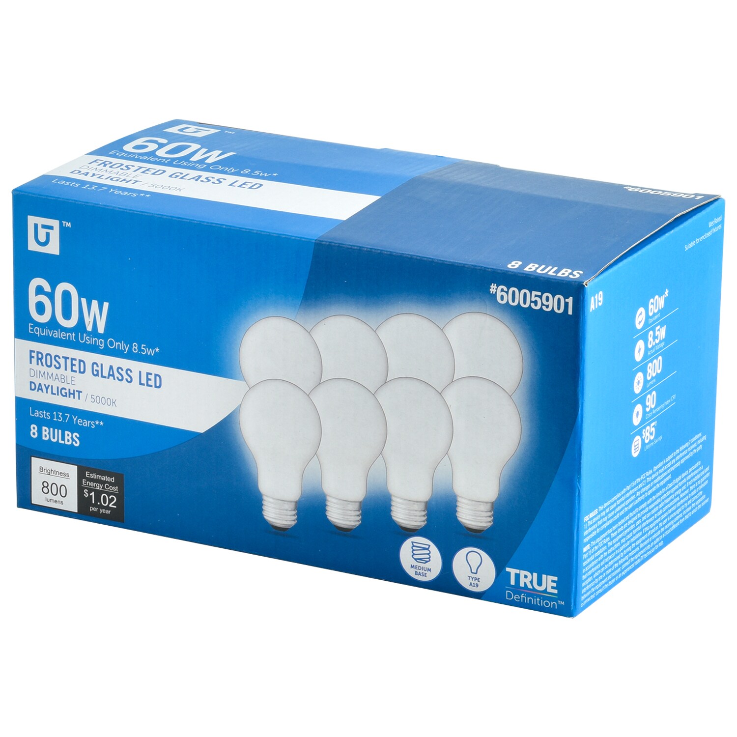 Utilitech 5A19DG8.5WOP50K8PB Led-Lights - View #5