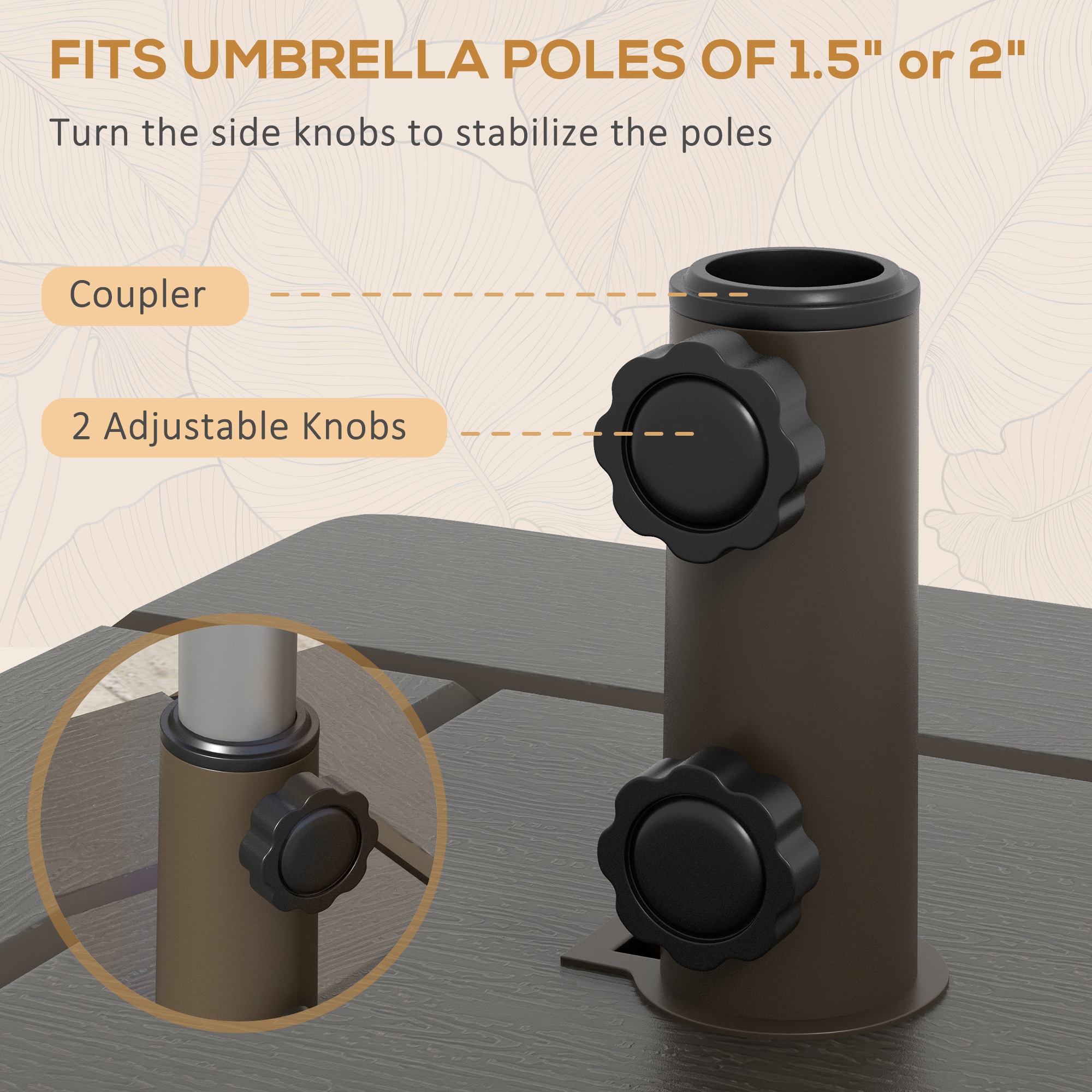 Kahomvis AOS-QP109-276 Umbrella-Bases - View #7