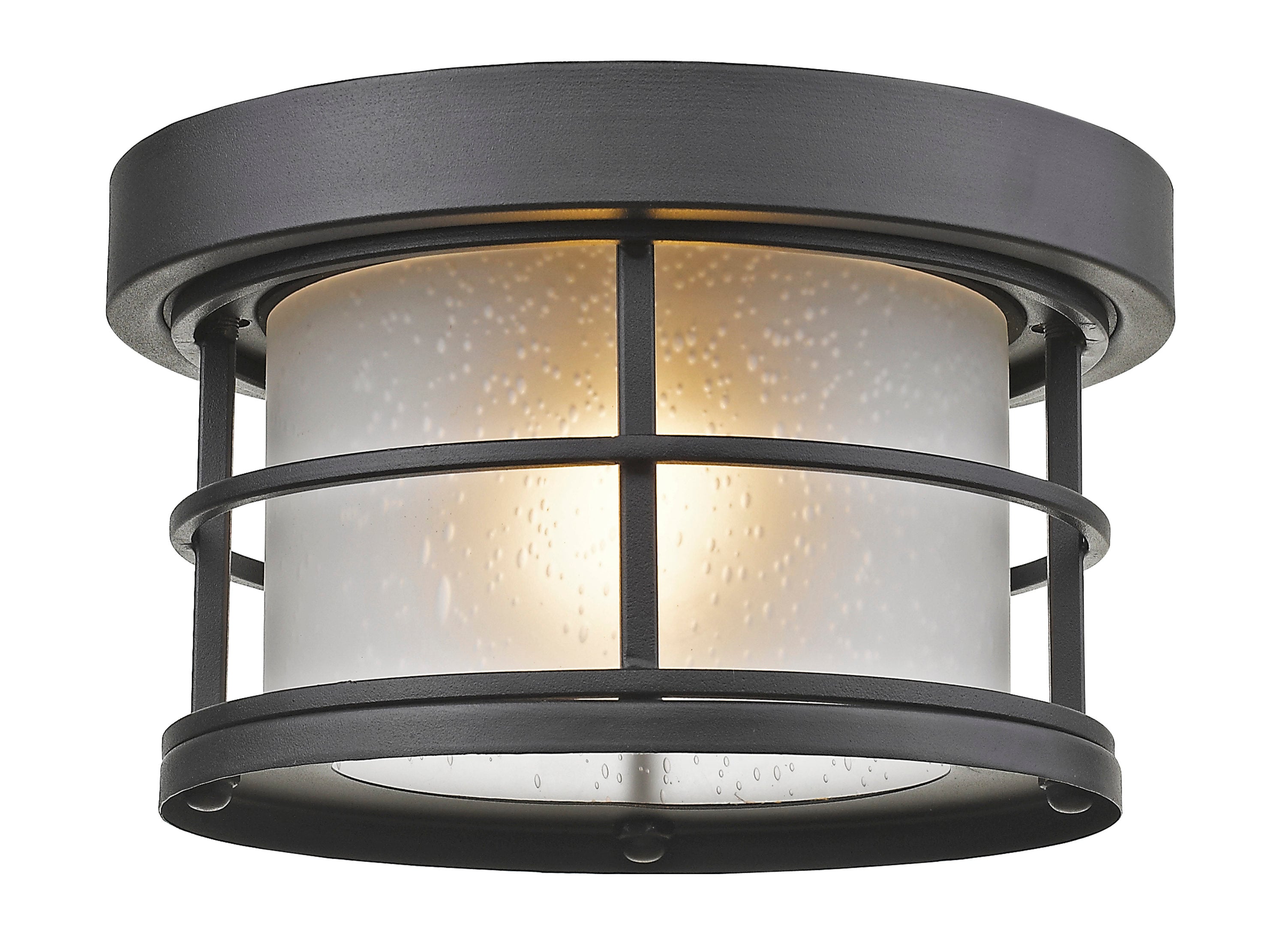 Z Lite Exterior Additions 1 Light Black Indoor Outdoor Flush Mount