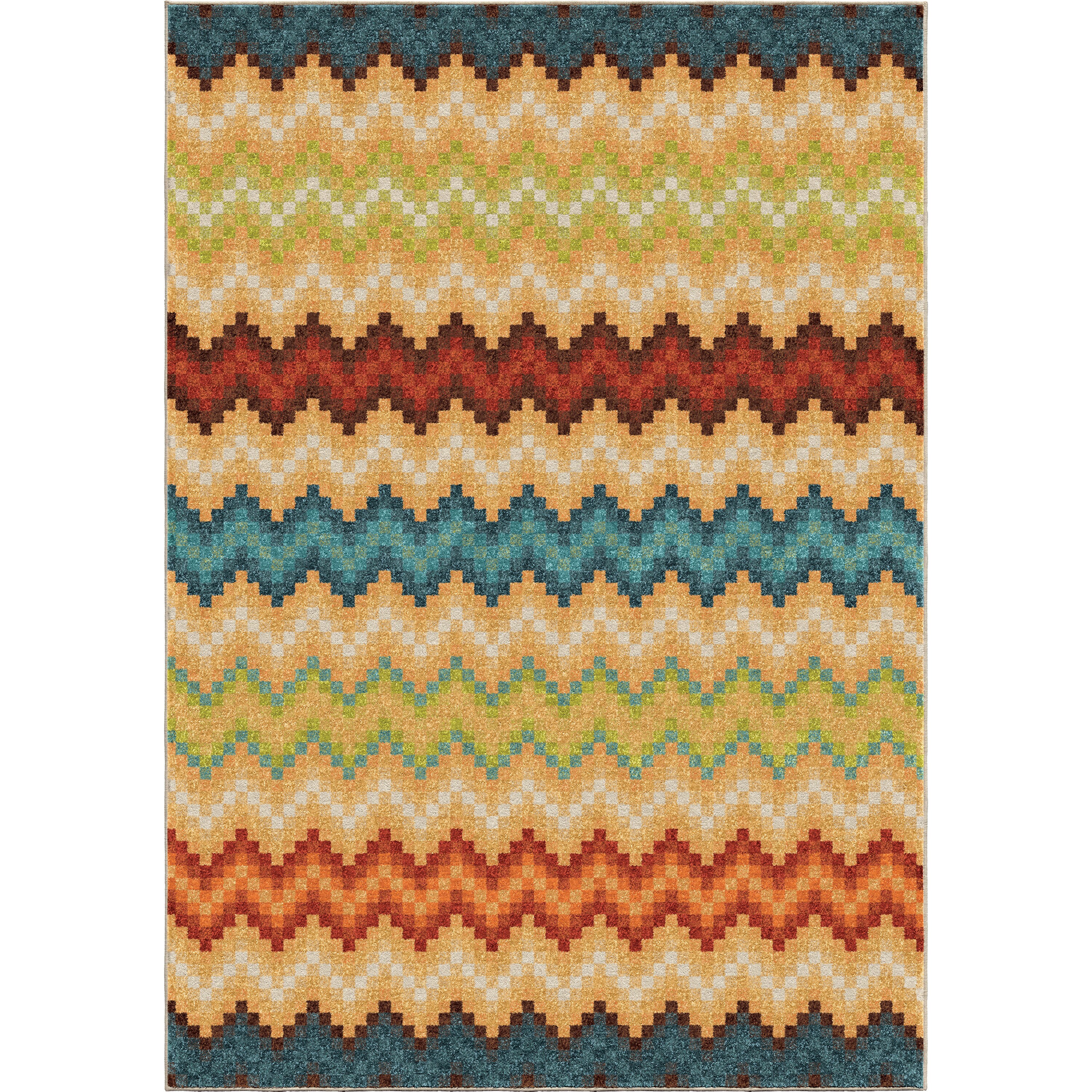 Orian Rugs 354829 Prism Break 8 x 11 Stripe Area Rug